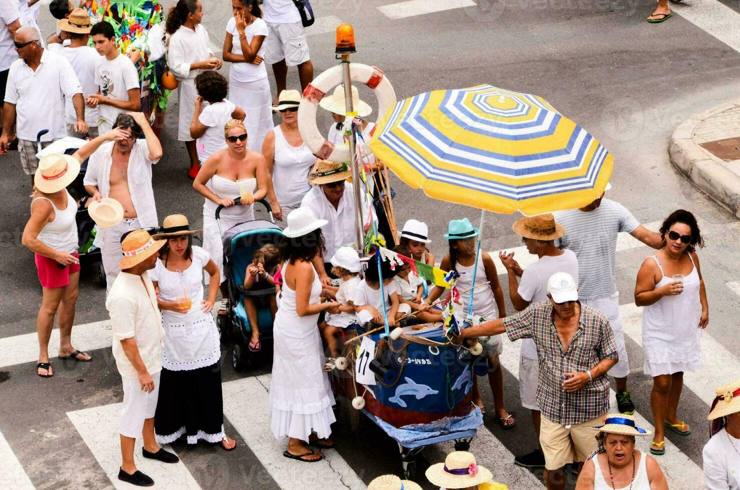 a crowd of people in hats photo