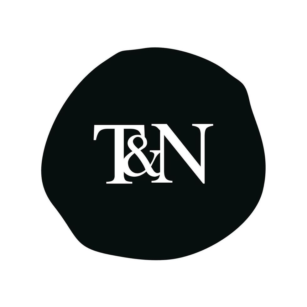 TN Initial logo letter brush monogram comapany vector