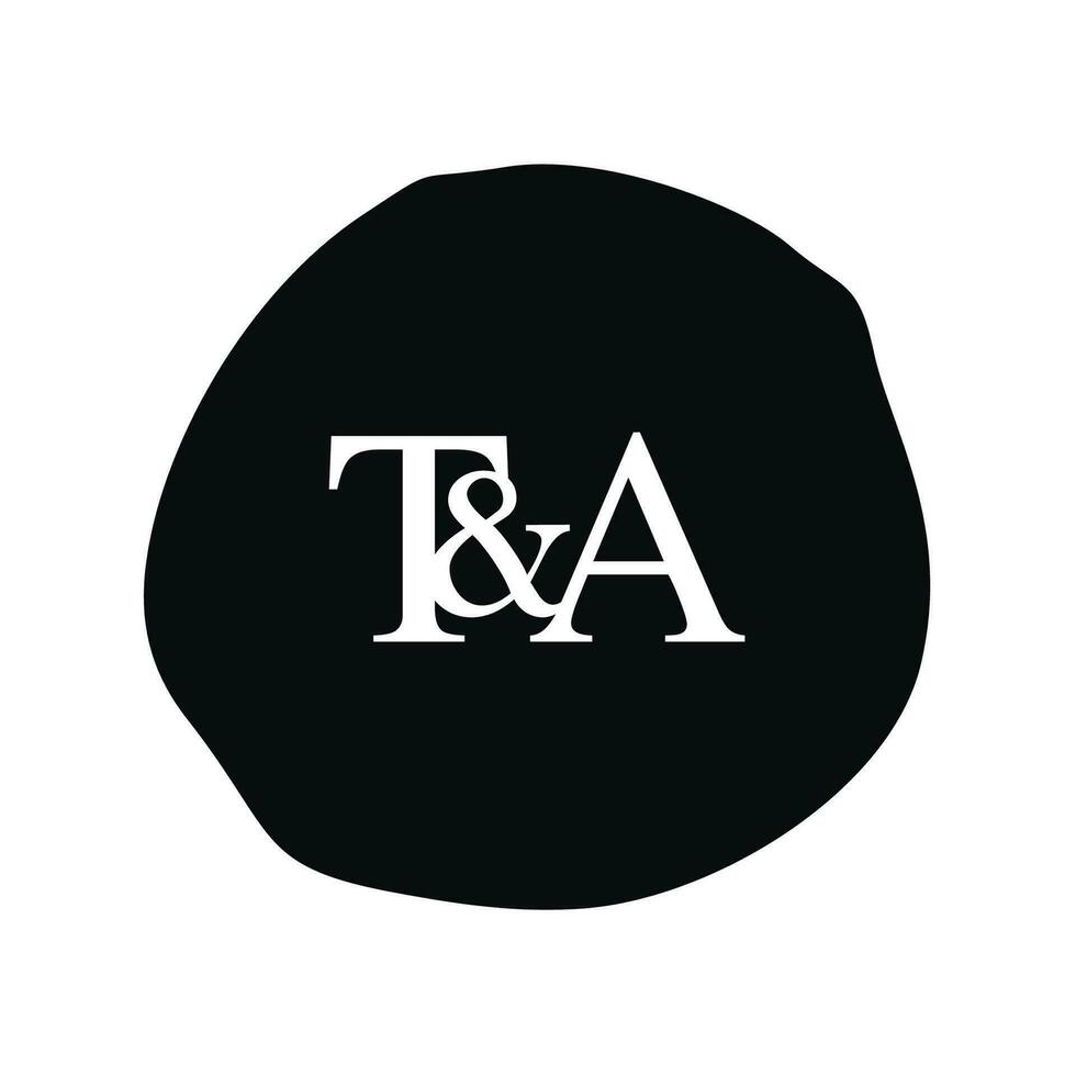 TA Initial logo letter brush monogram comapany vector