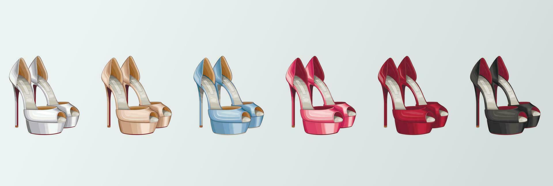Female High Heels Shoes vector