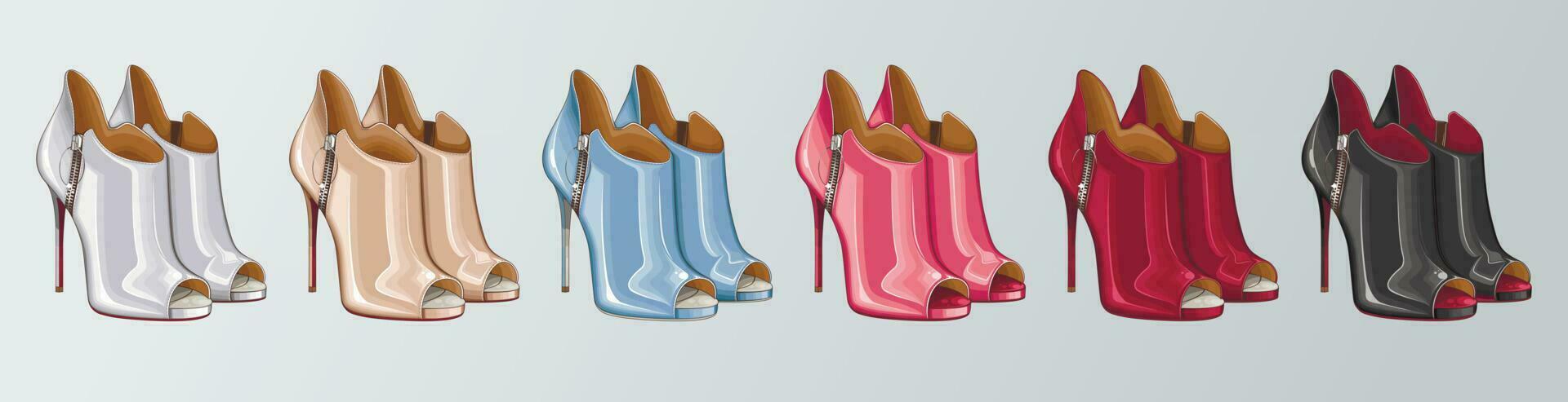 Female High Heels Shoes vector