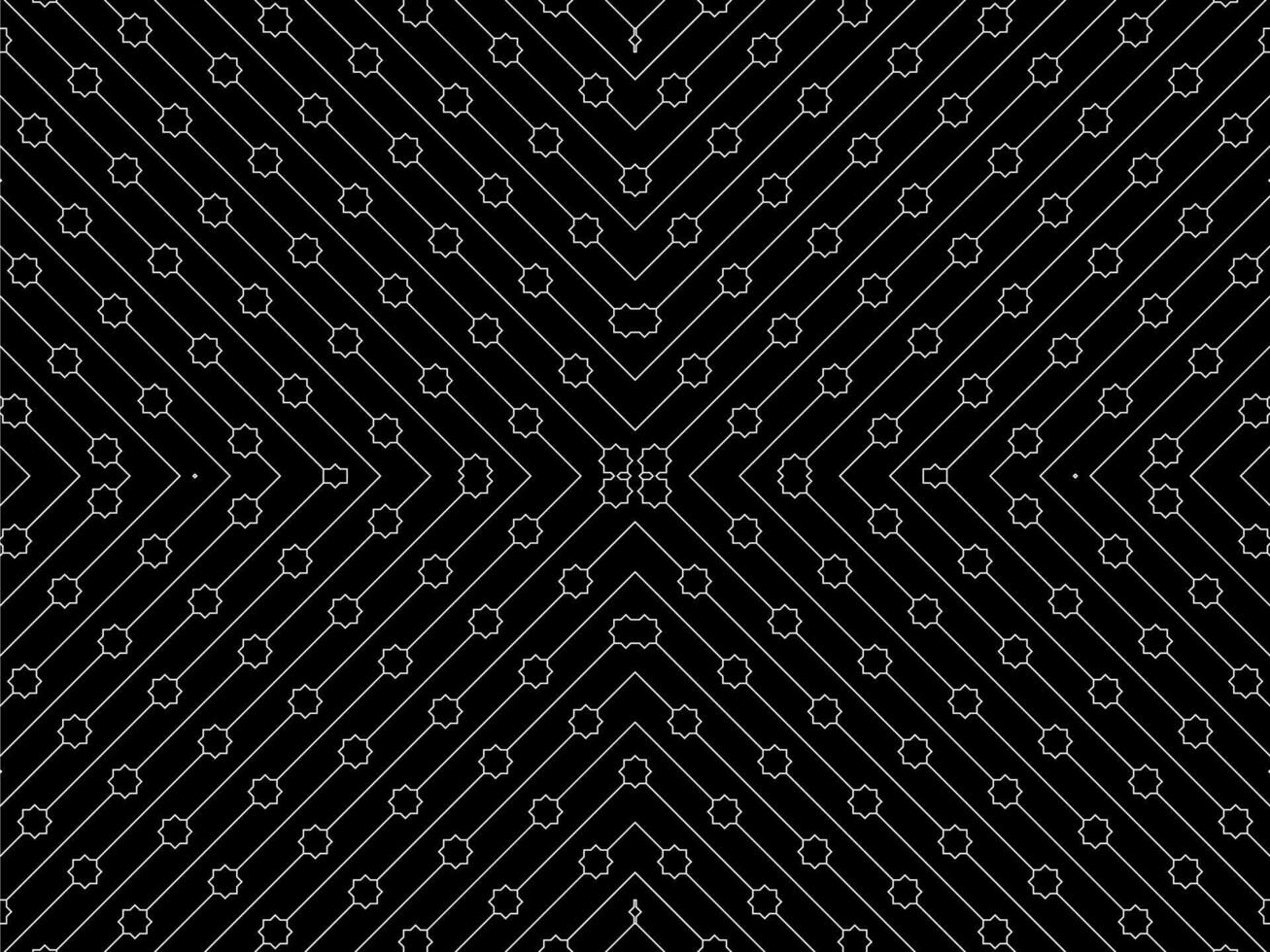 Eight Point Star Shape and Lines Motifs Pattern. can use for Decoration, Ornate, Interior, Exterior, Carpet Pattern, Textile, Tile, Wallpaper, Mosque Decoration, Background, Ect vector