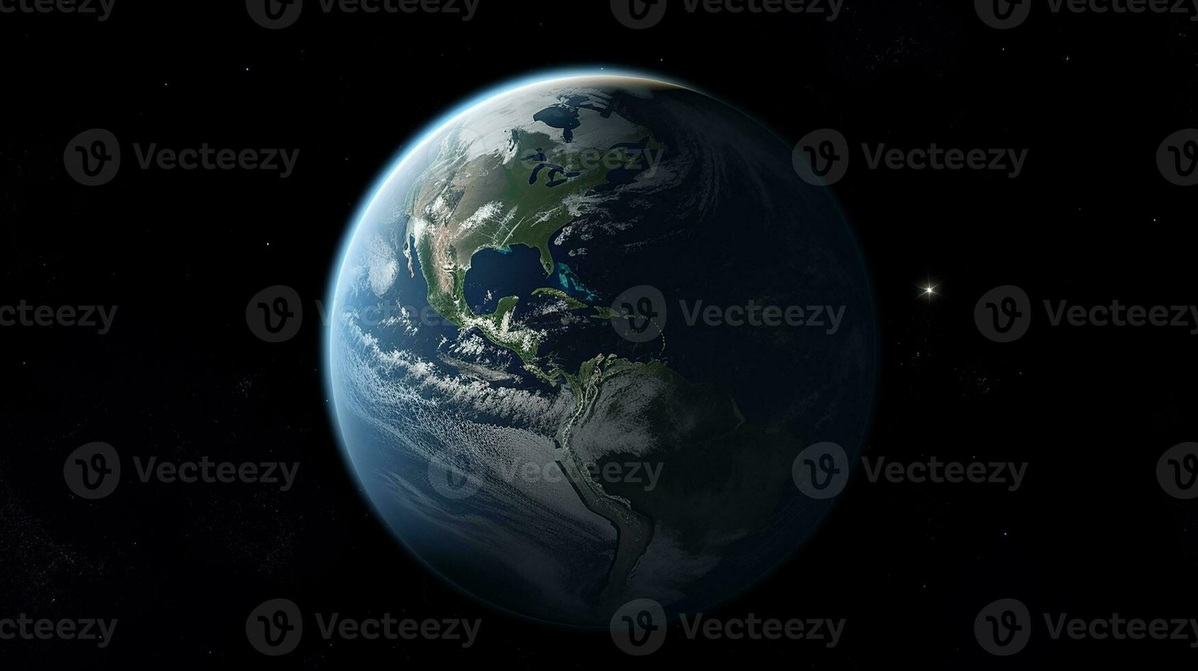 A view of the earth from space. AI Generated photo