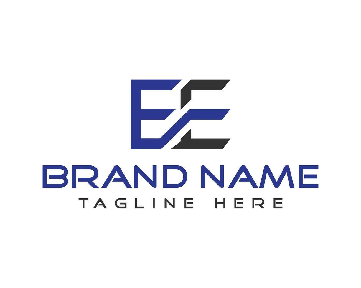 EE Initial letter logo design alphabet monogram vector illustration.