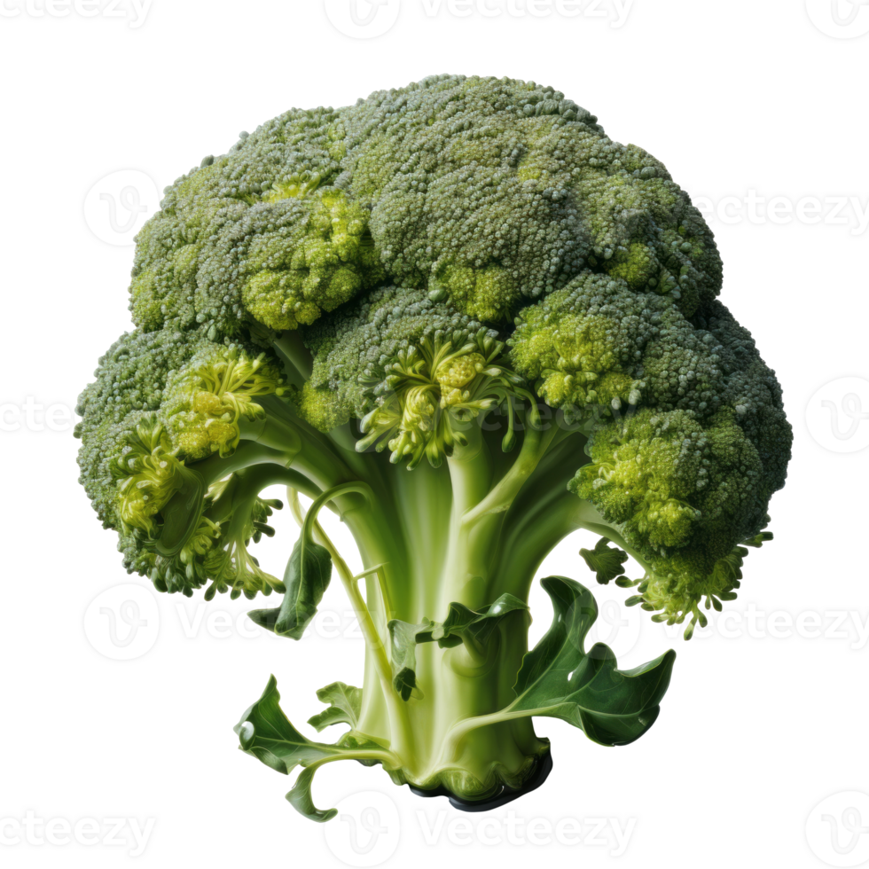 Broccoli isolated on transparent background, created with generative AI png