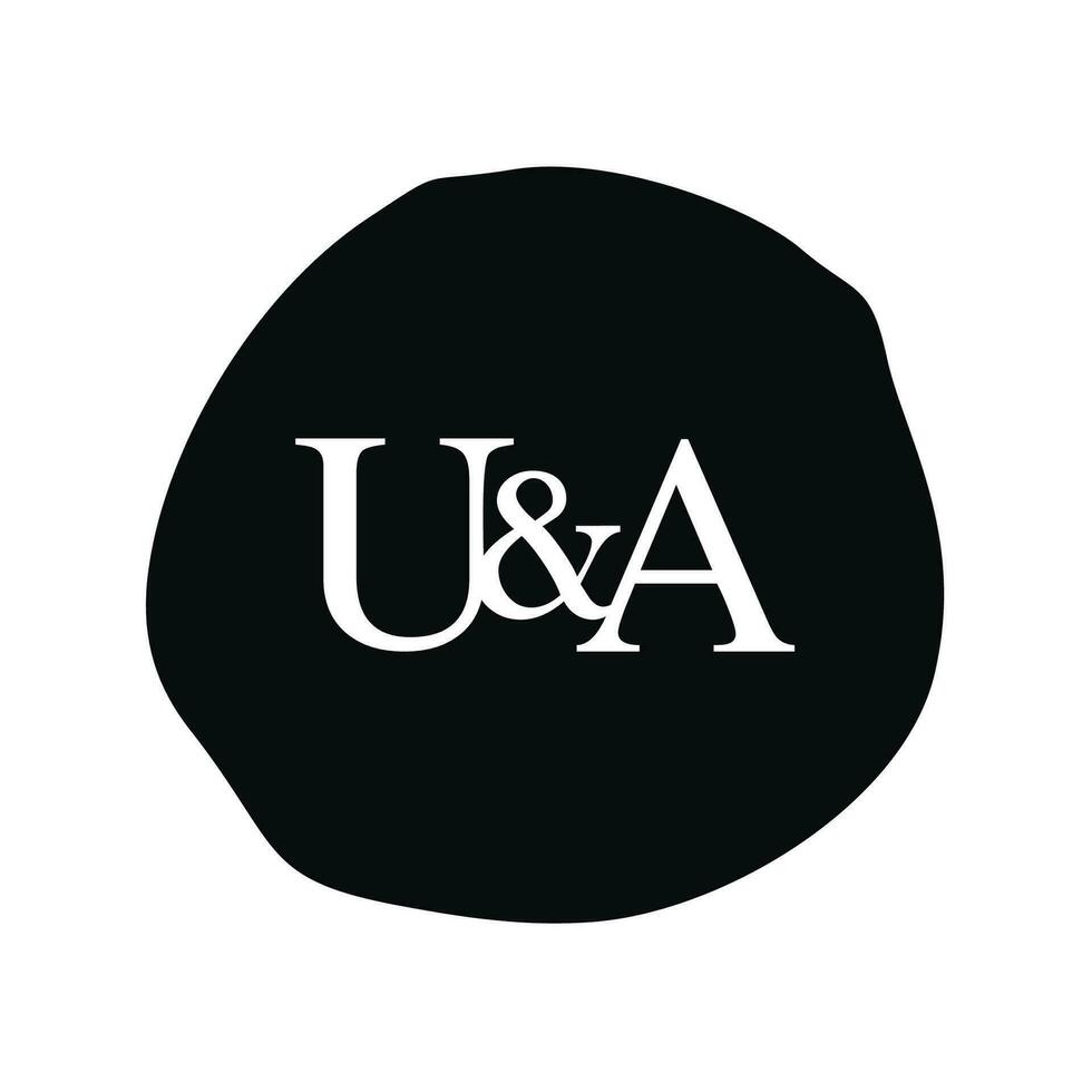 UA Initial logo letter brush monogram comapany vector