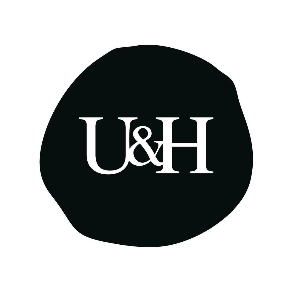 UH Initial logo letter brush monogram comapany vector
