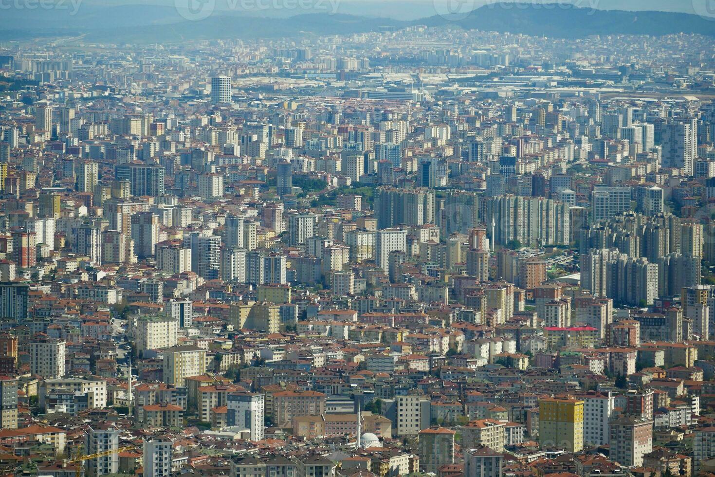 arial ver de Estanbul asiático lado urbano edificio bloques foto