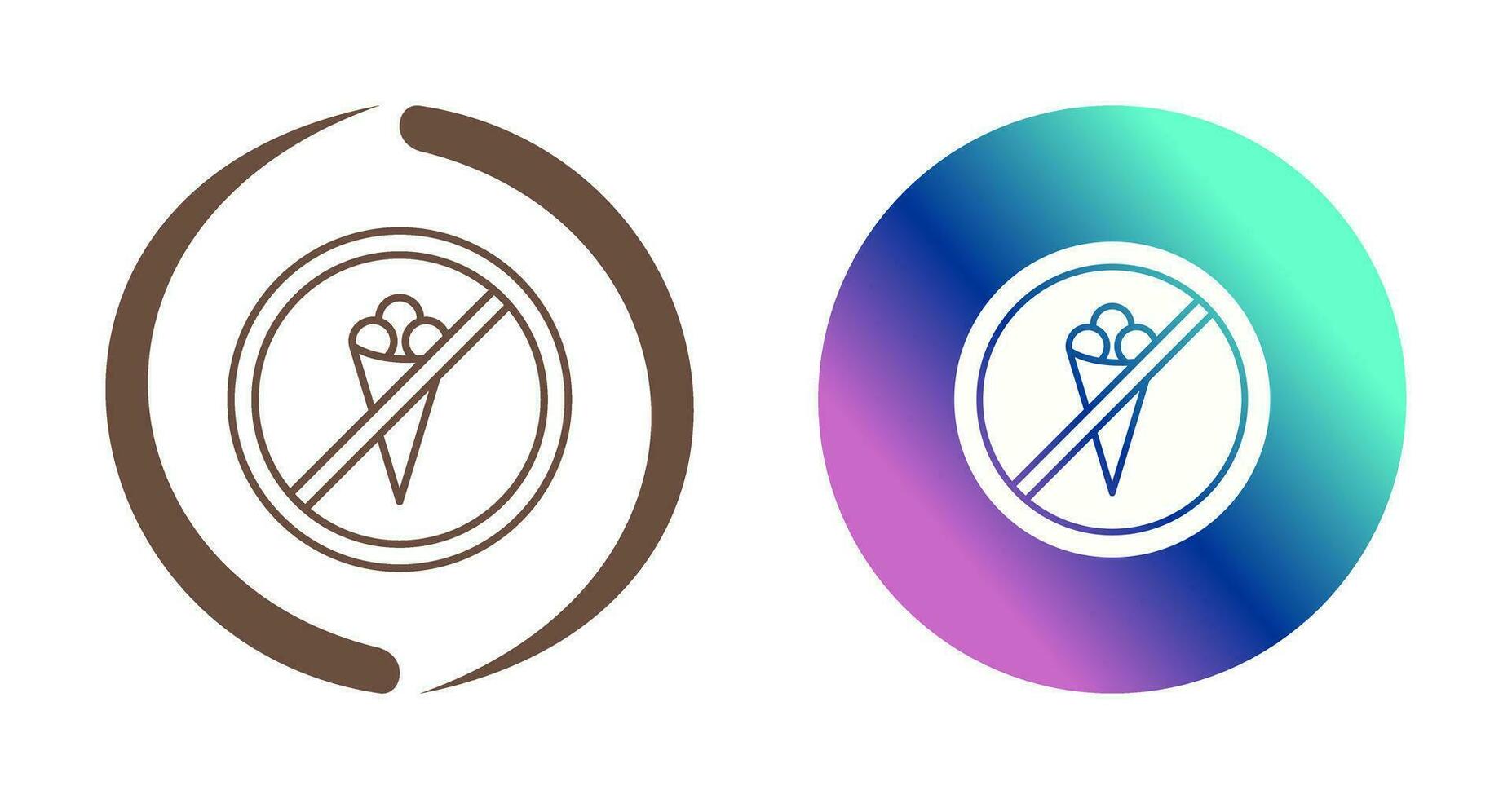 No Icecream Vector Icon