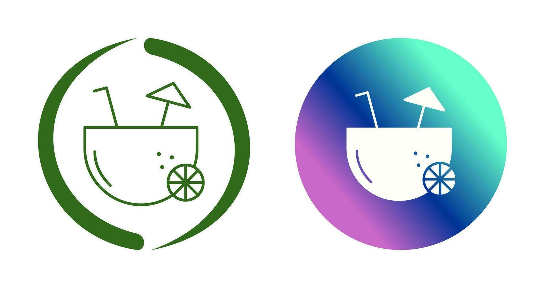 Coconut Drink Vector Icon