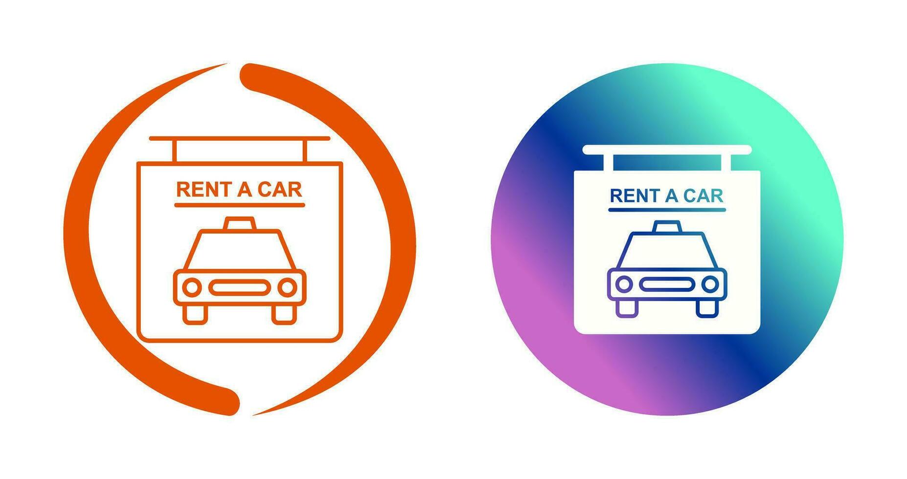 Rent a Car Vector Icon