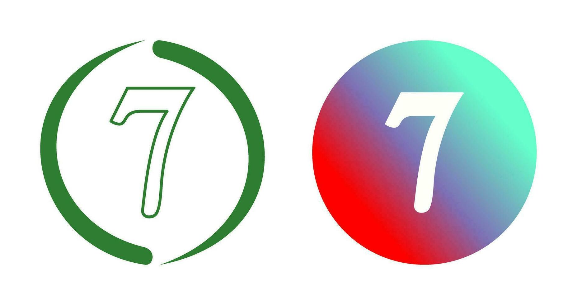 Number Seven Vector Icon