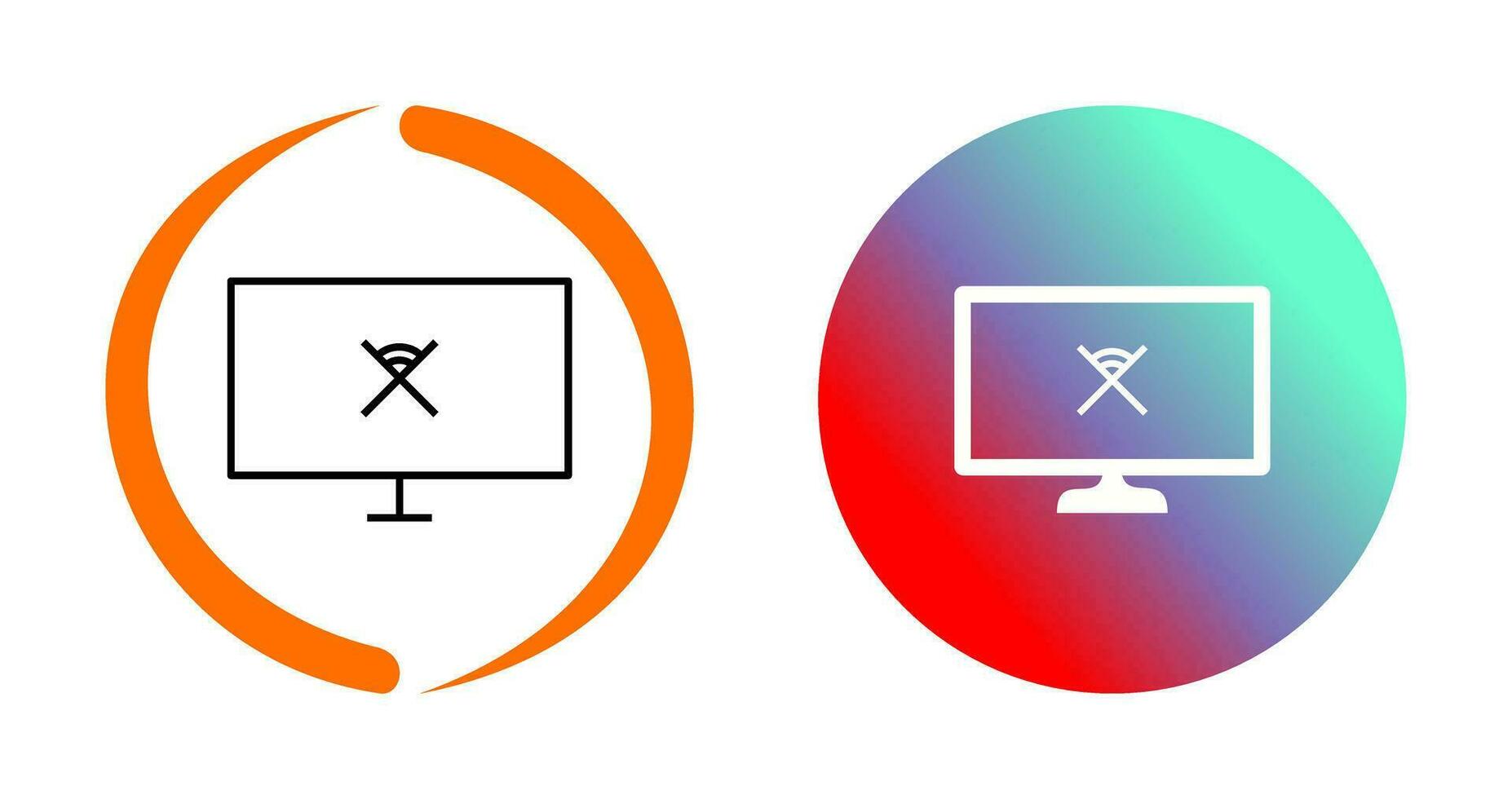 Unique Disconnected Network Vector Icon