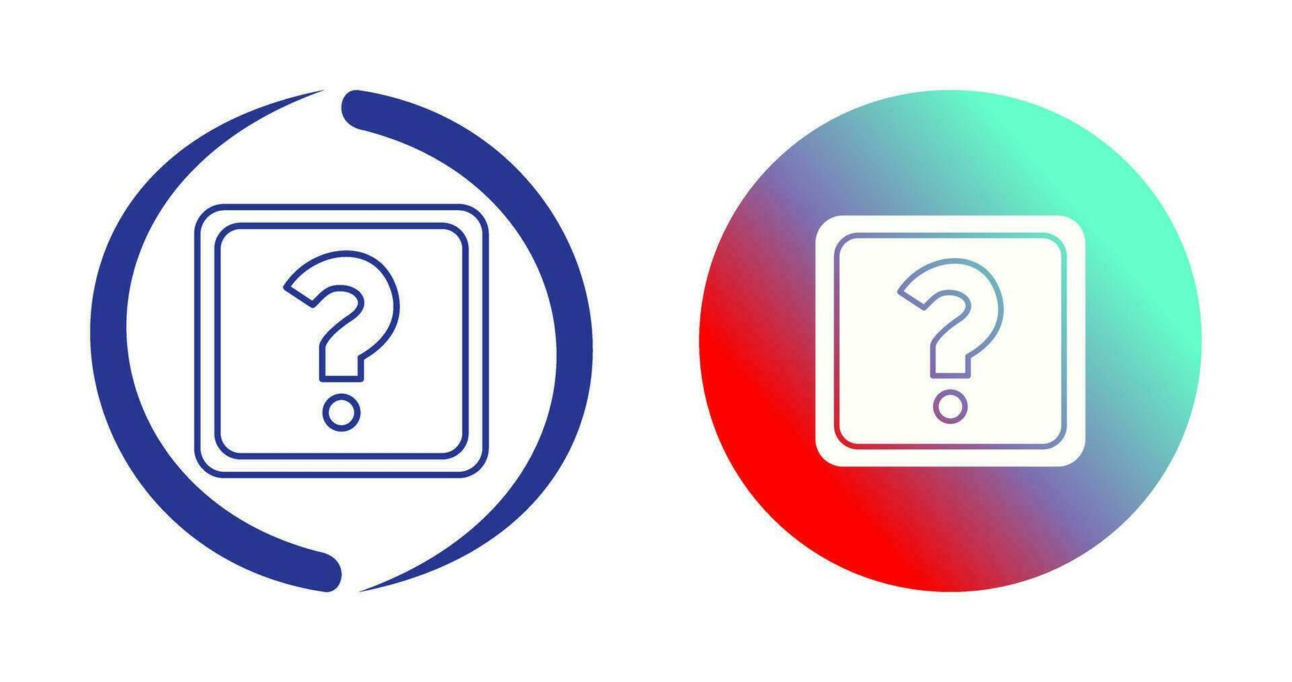 Unique Question Mark Vector Icon