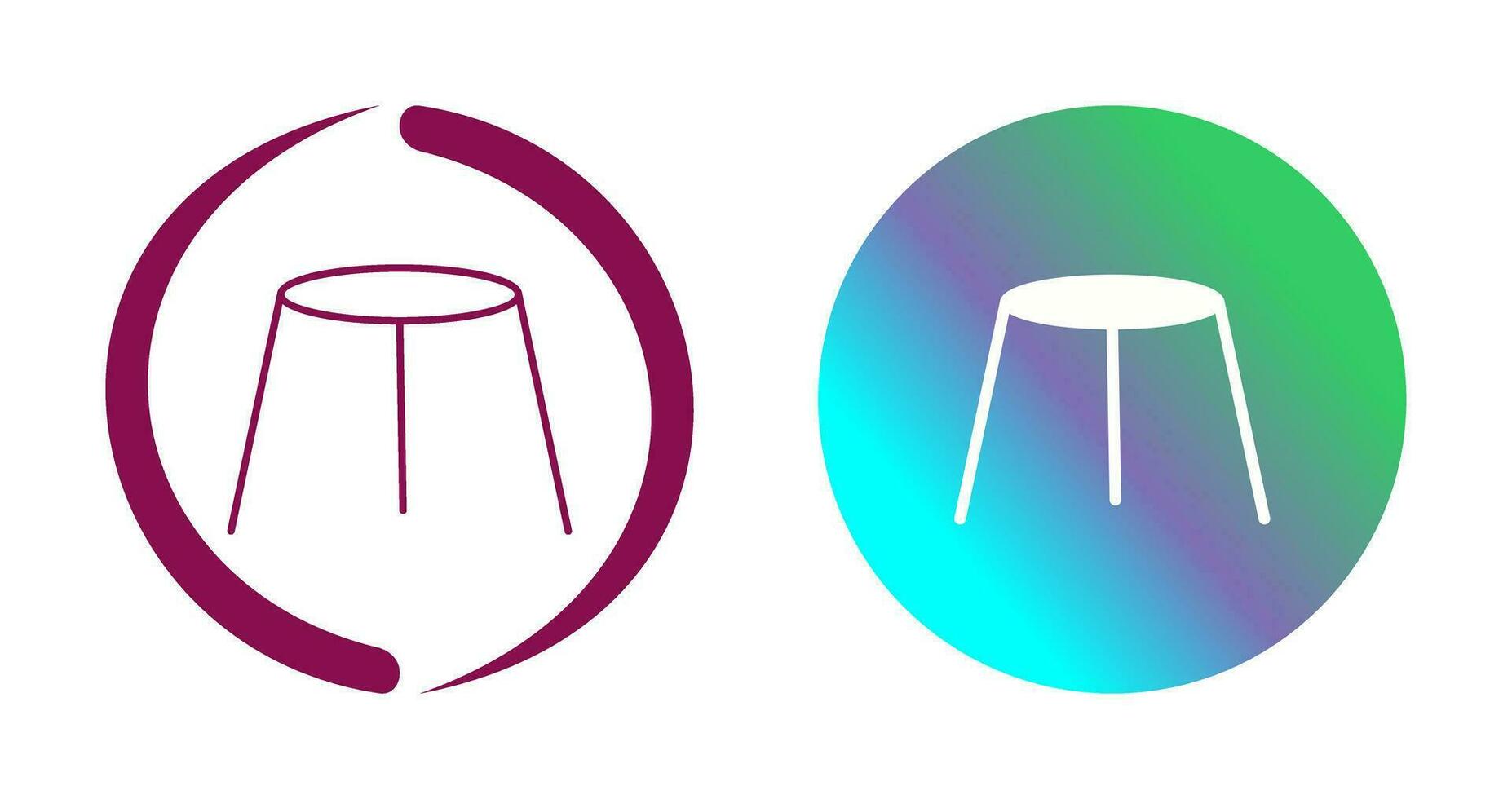 Unique Stool Vector Icon