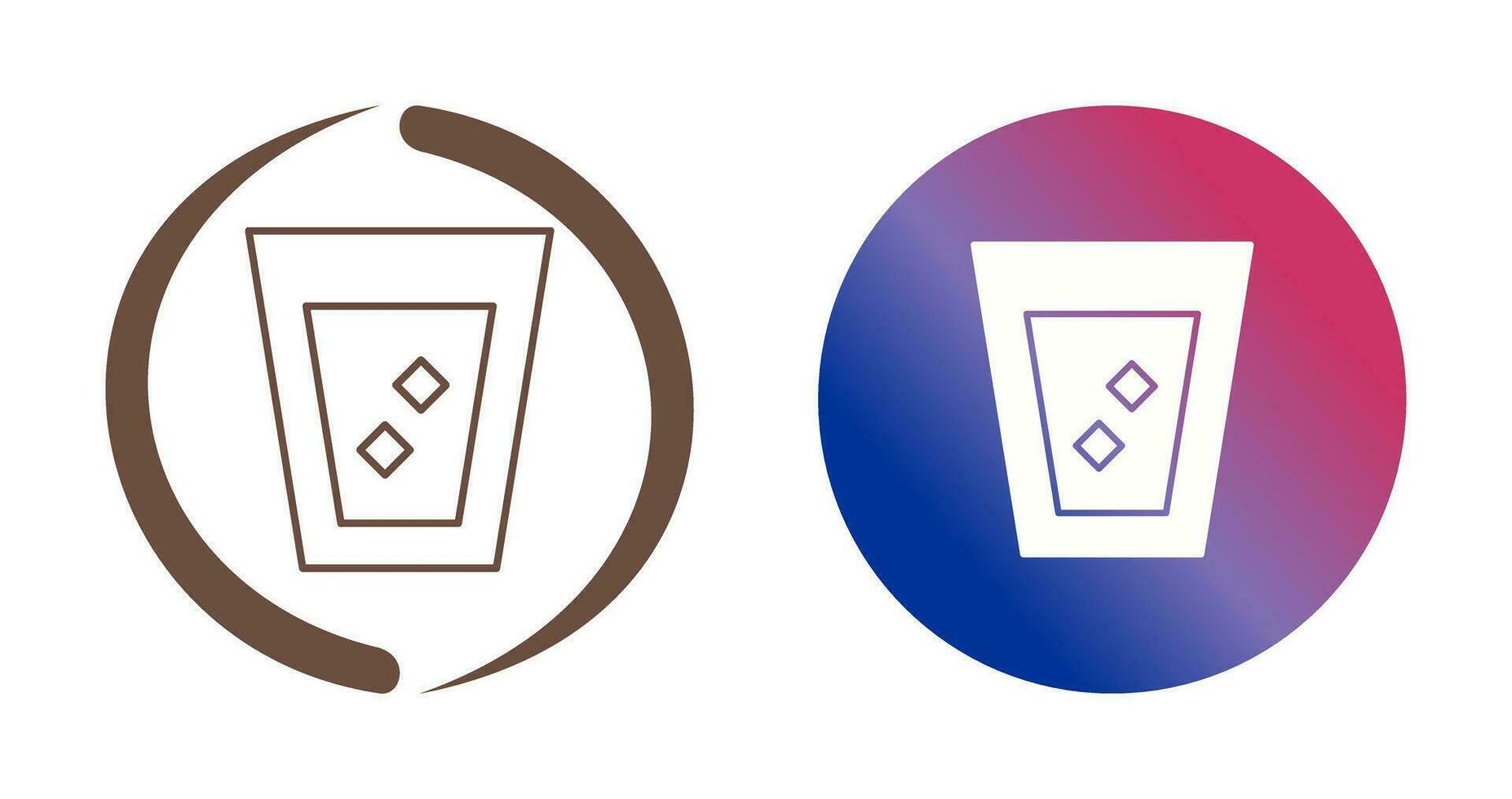 Unique White Russian Drink Vector Icon