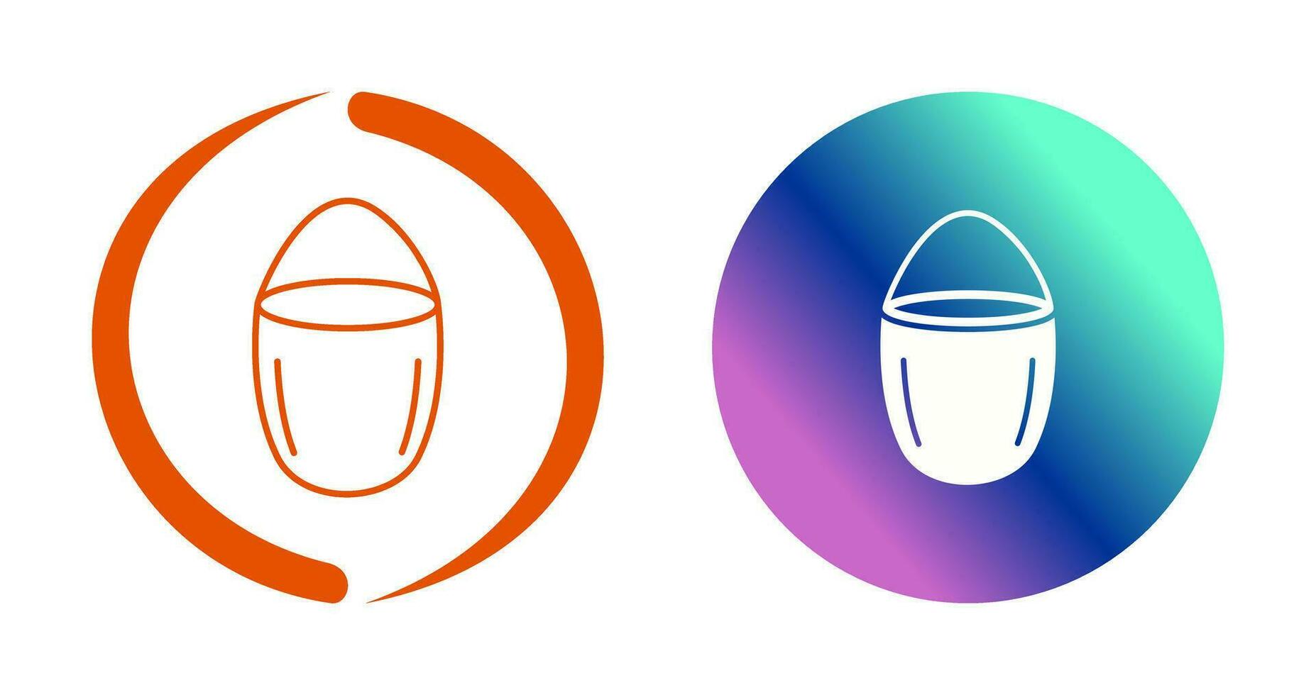 Unique Water Bucket Vector Icon