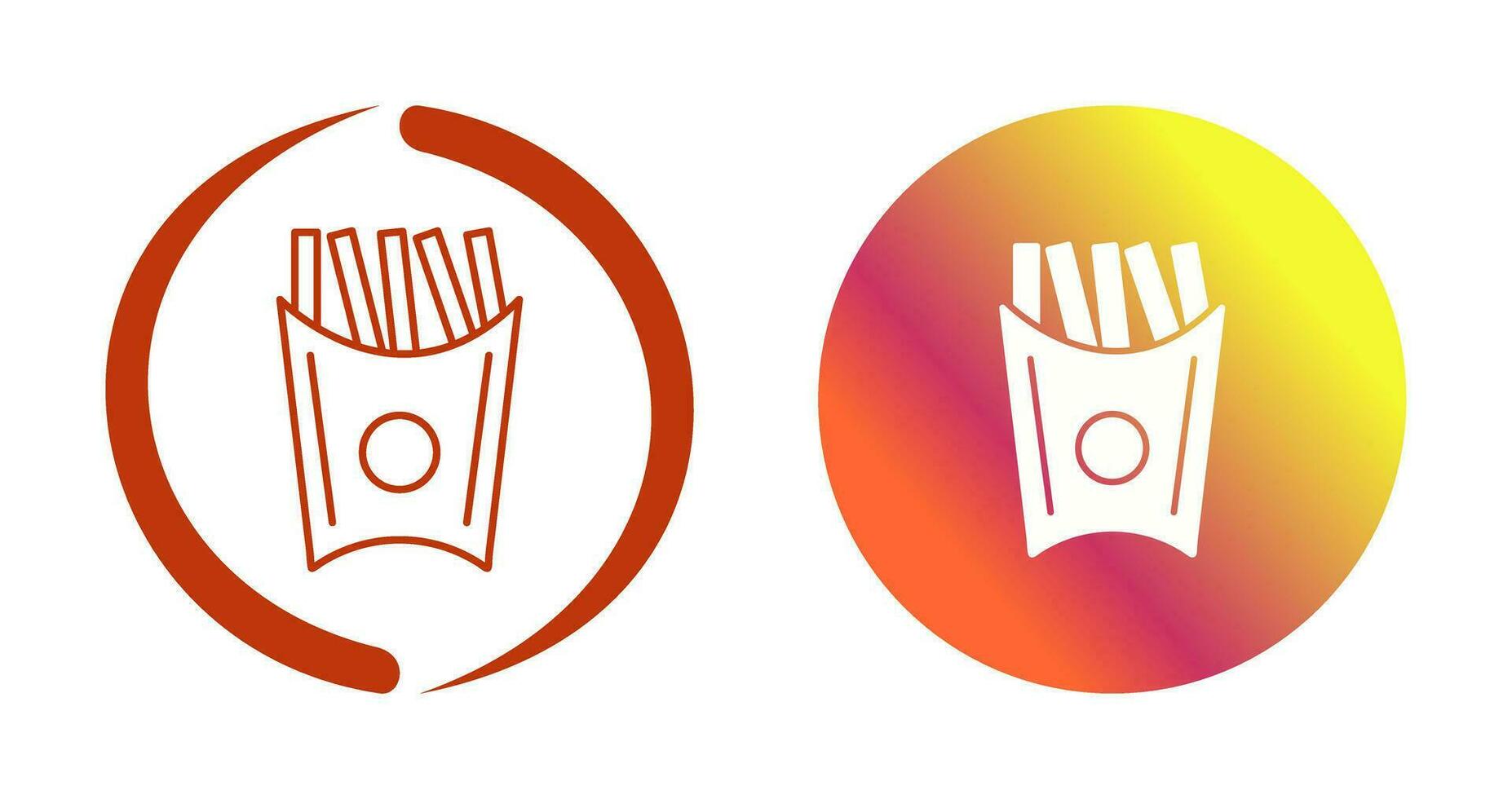 Unique French Fries Vector Icon