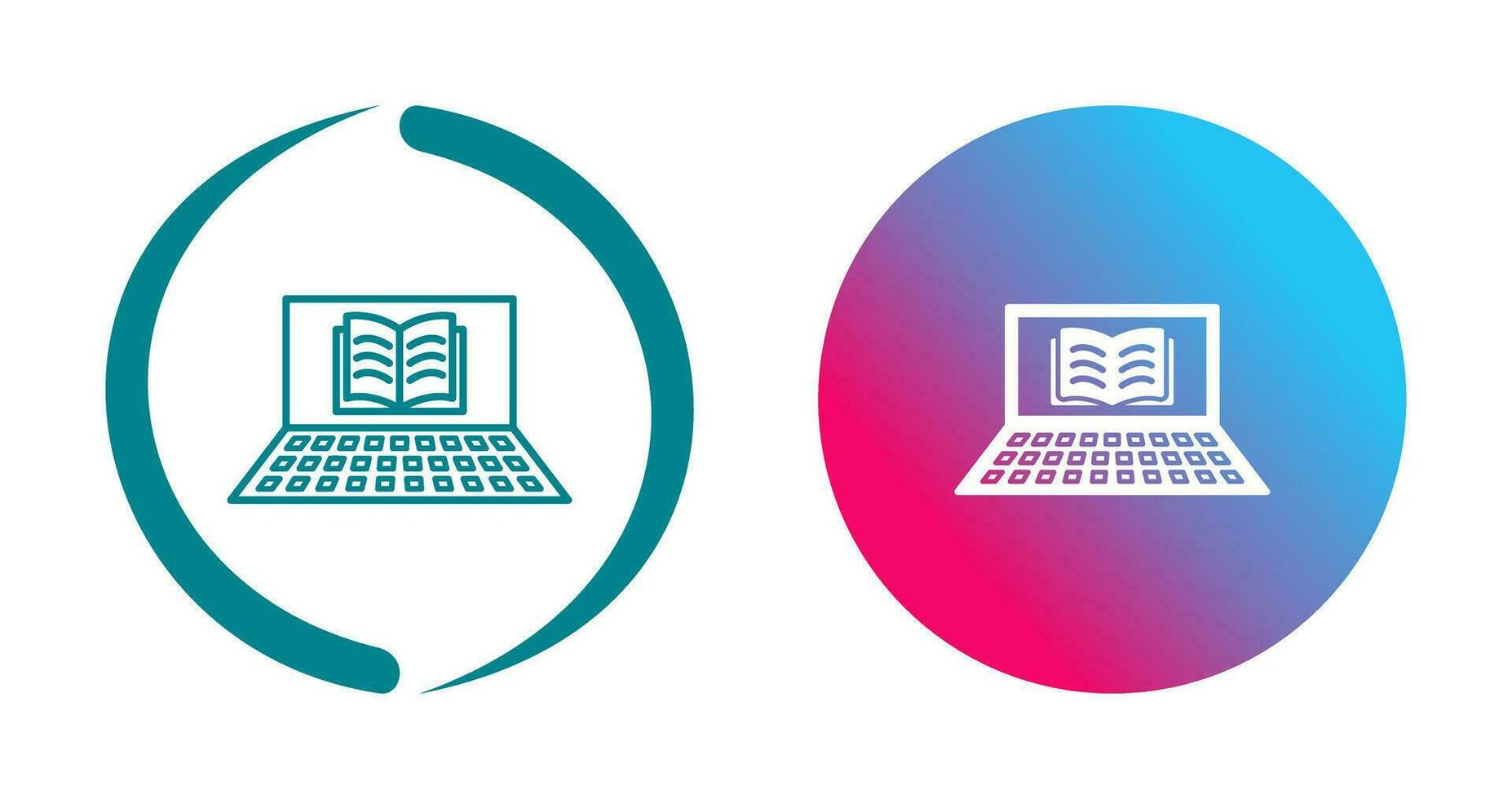Unique Online Books Vector Icon
