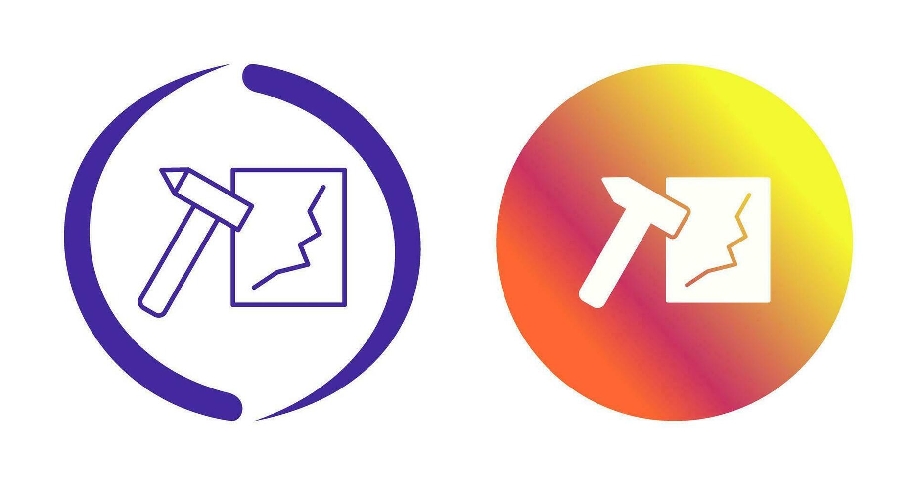 Unique Break Glass Vector Icon