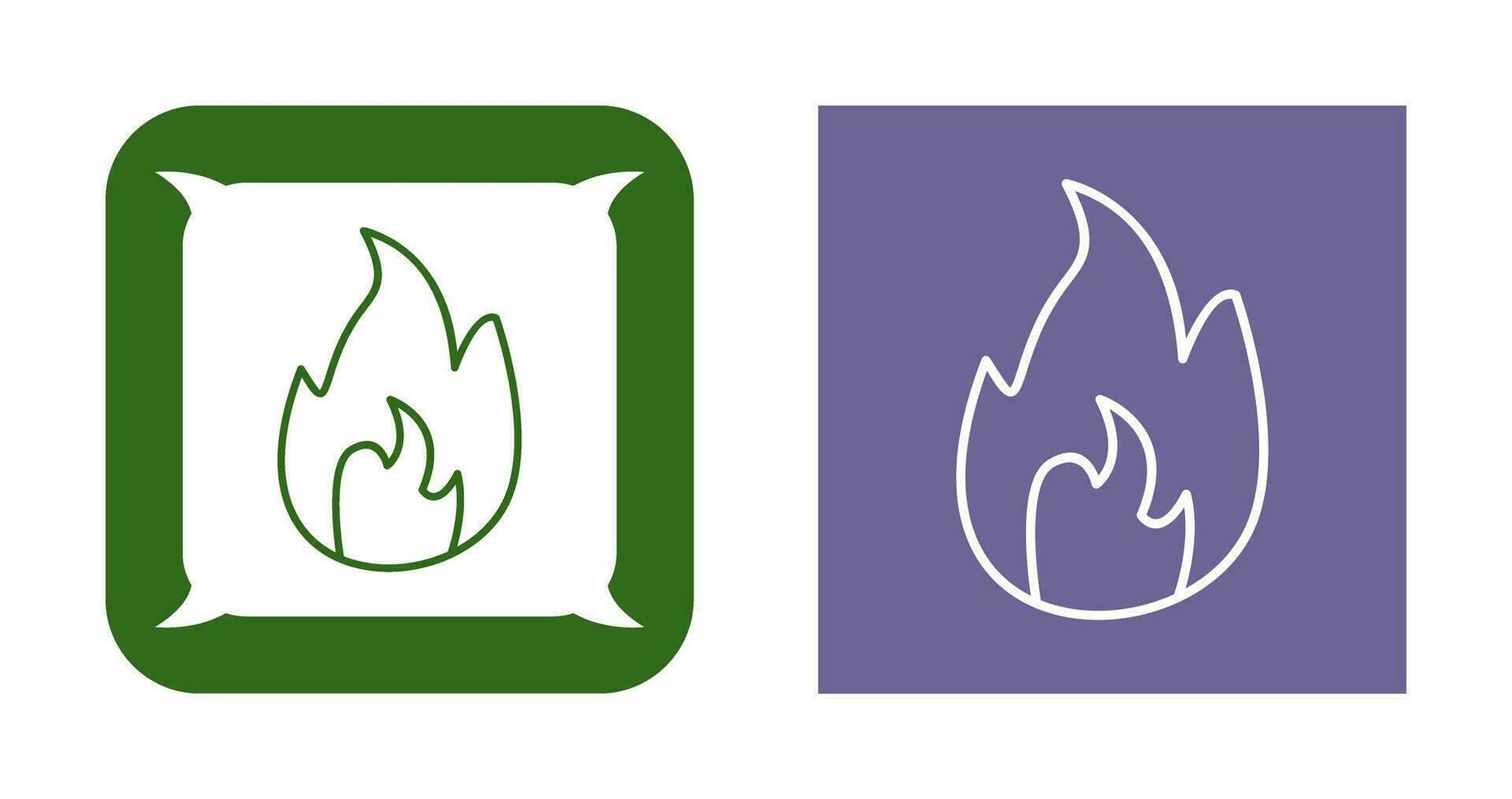 Unique Flame Vector Icon