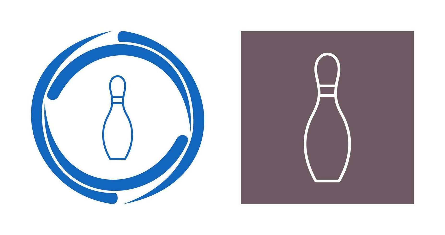 Unique Bowling Pin Vector Icon