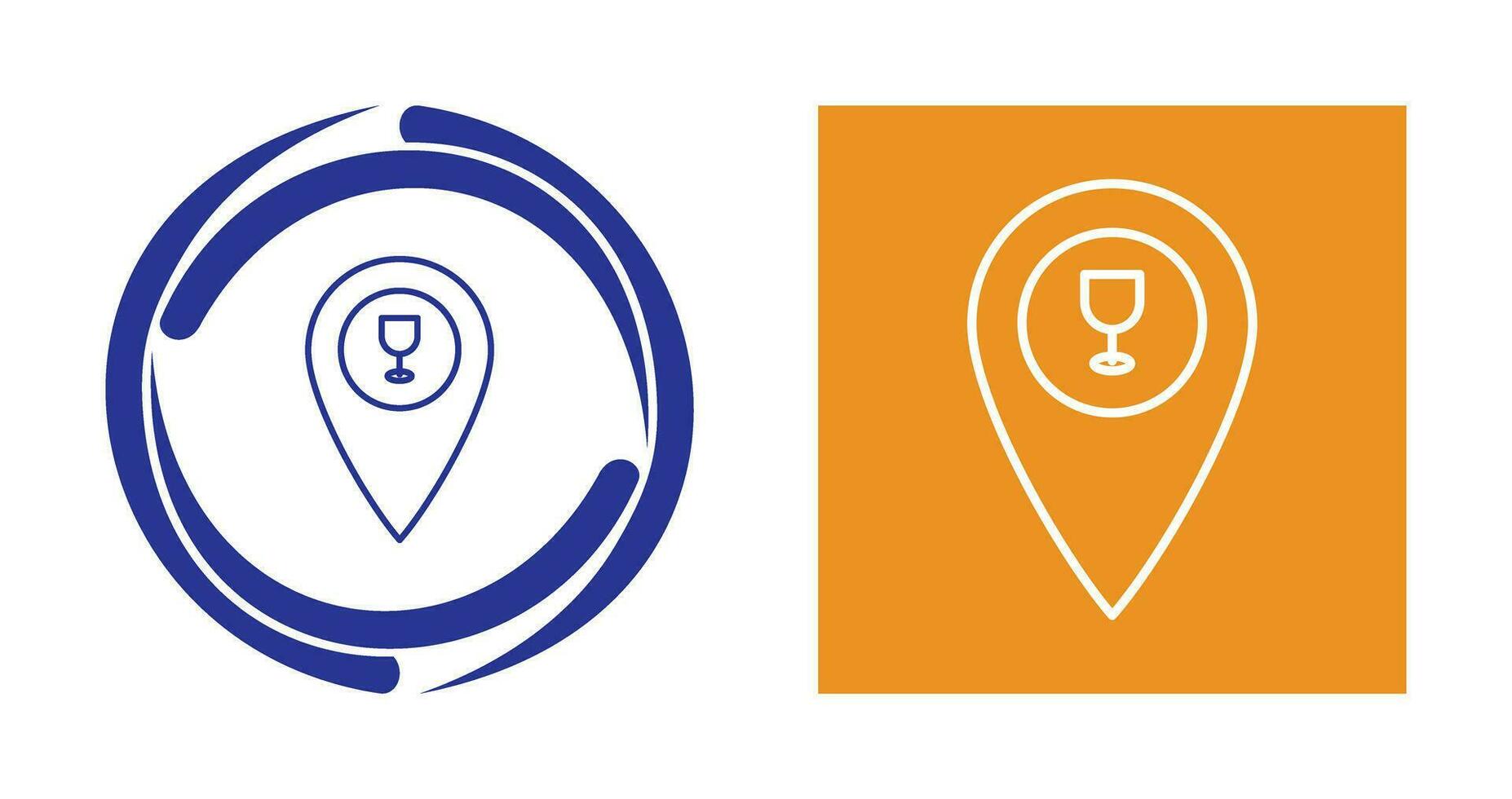 Unique Bar Location Vector Icon