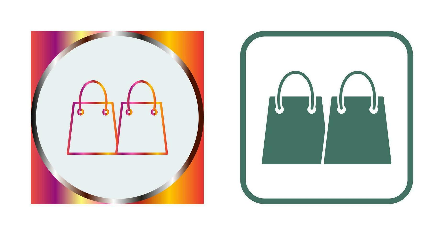 Unique Shopping Bags Vector Icon