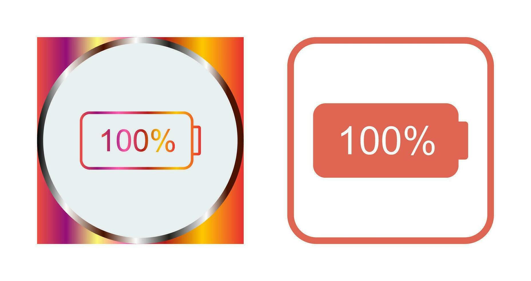 Unique Full Battery Vector Icon