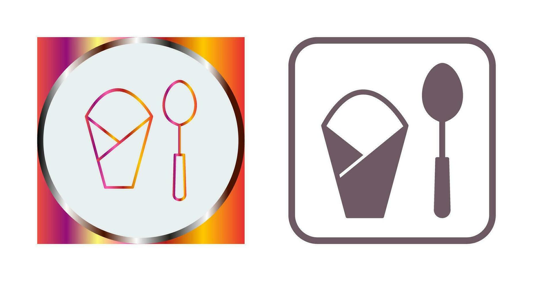 Spoon and Napkin Vector Icon