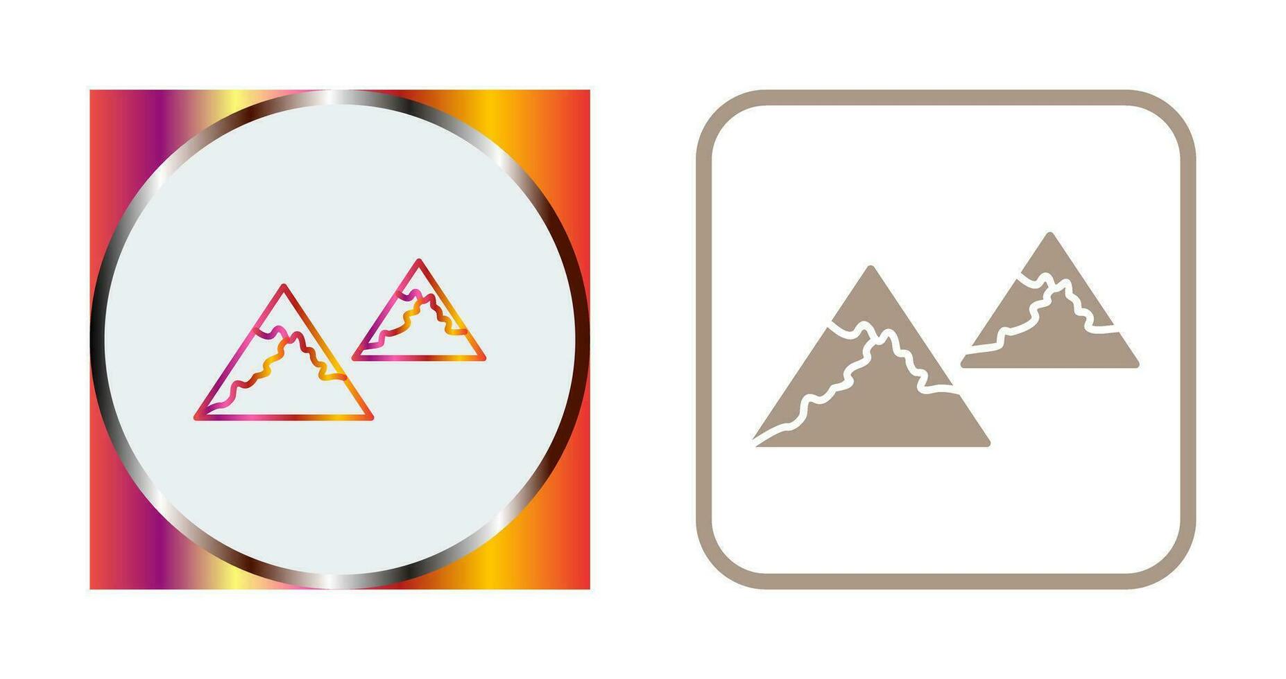 Unique Mountains Vector Icon