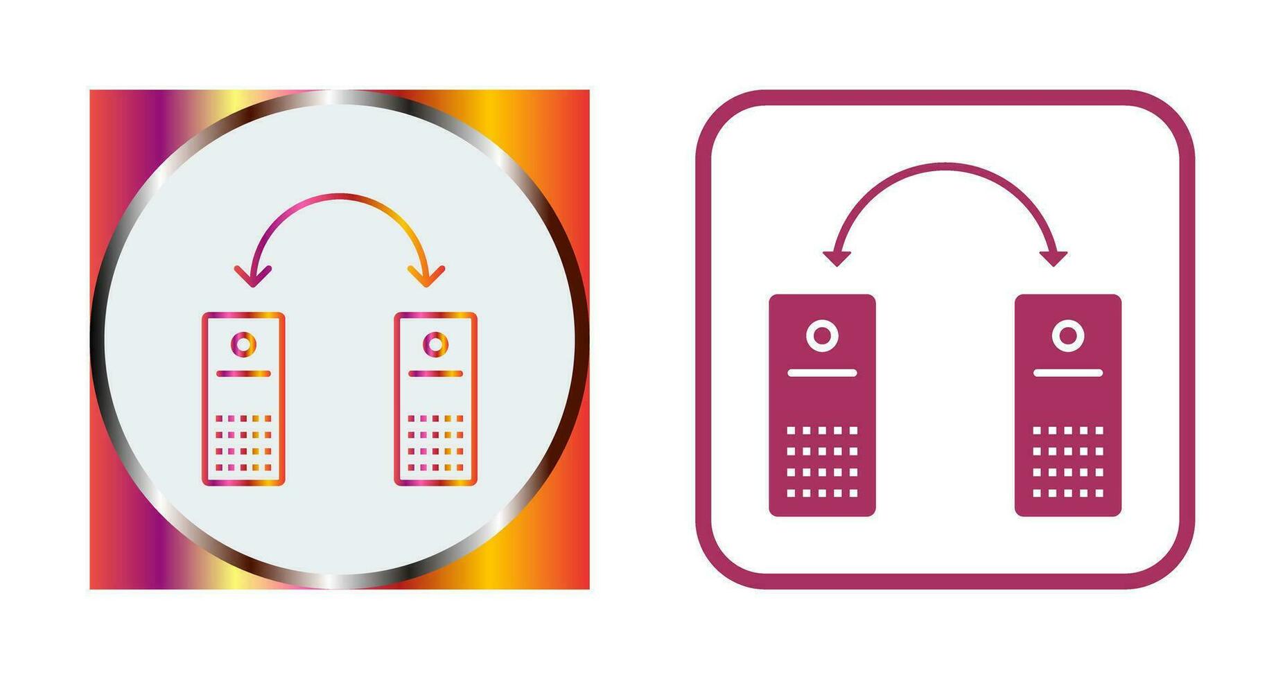 icono de vector de sistemas conectados únicos