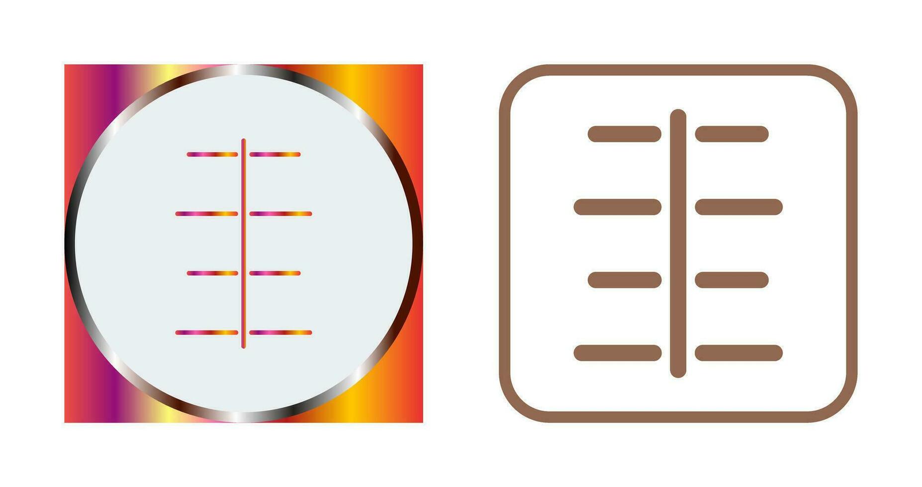 Unique Center Align Vector Icon