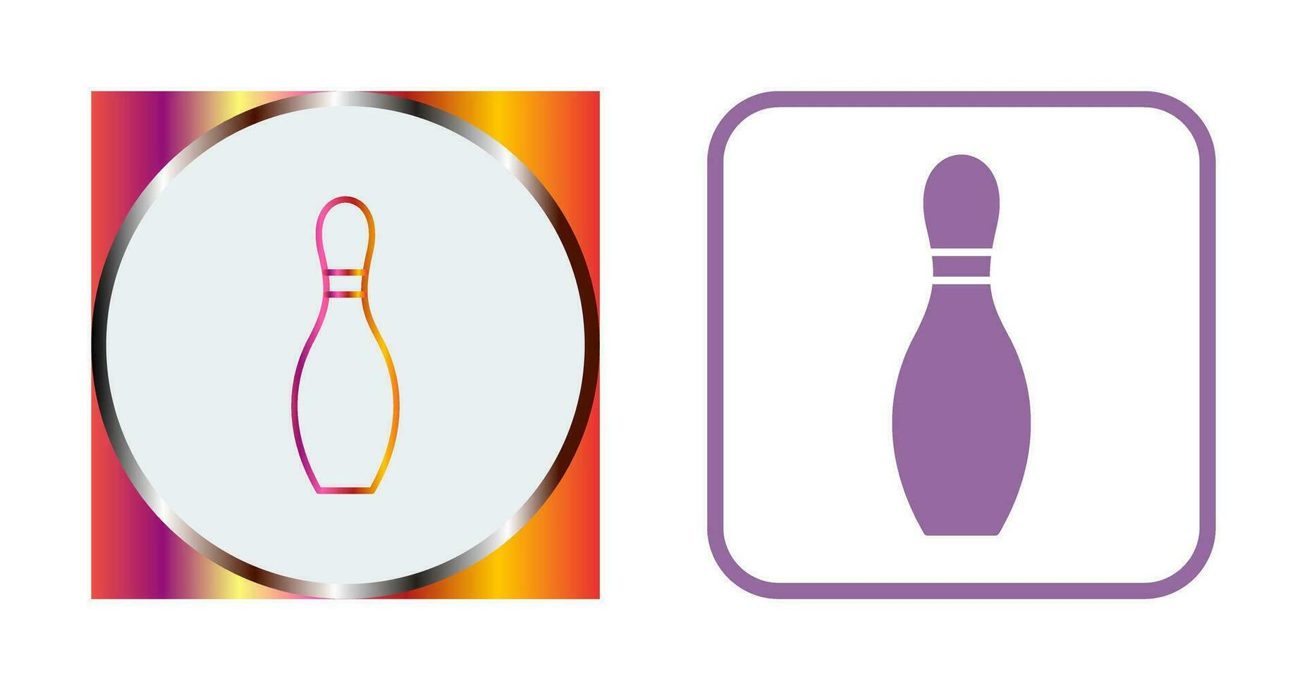 Unique Bowling Pin Vector Icon