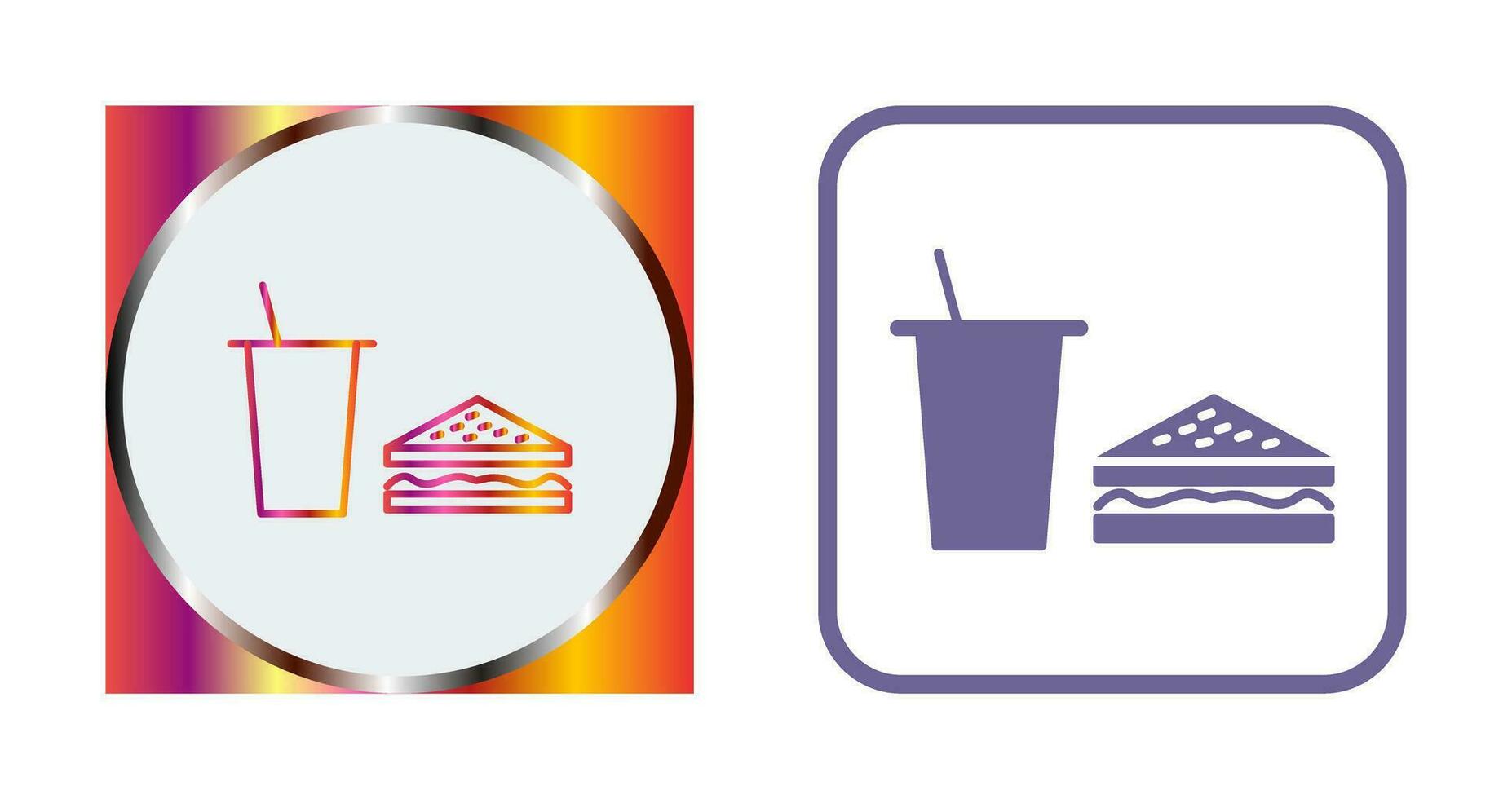 Unique Lunch Vector Icon