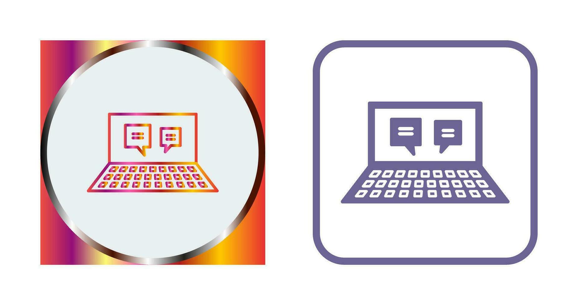 Unique Online Converstaion Vector Icon