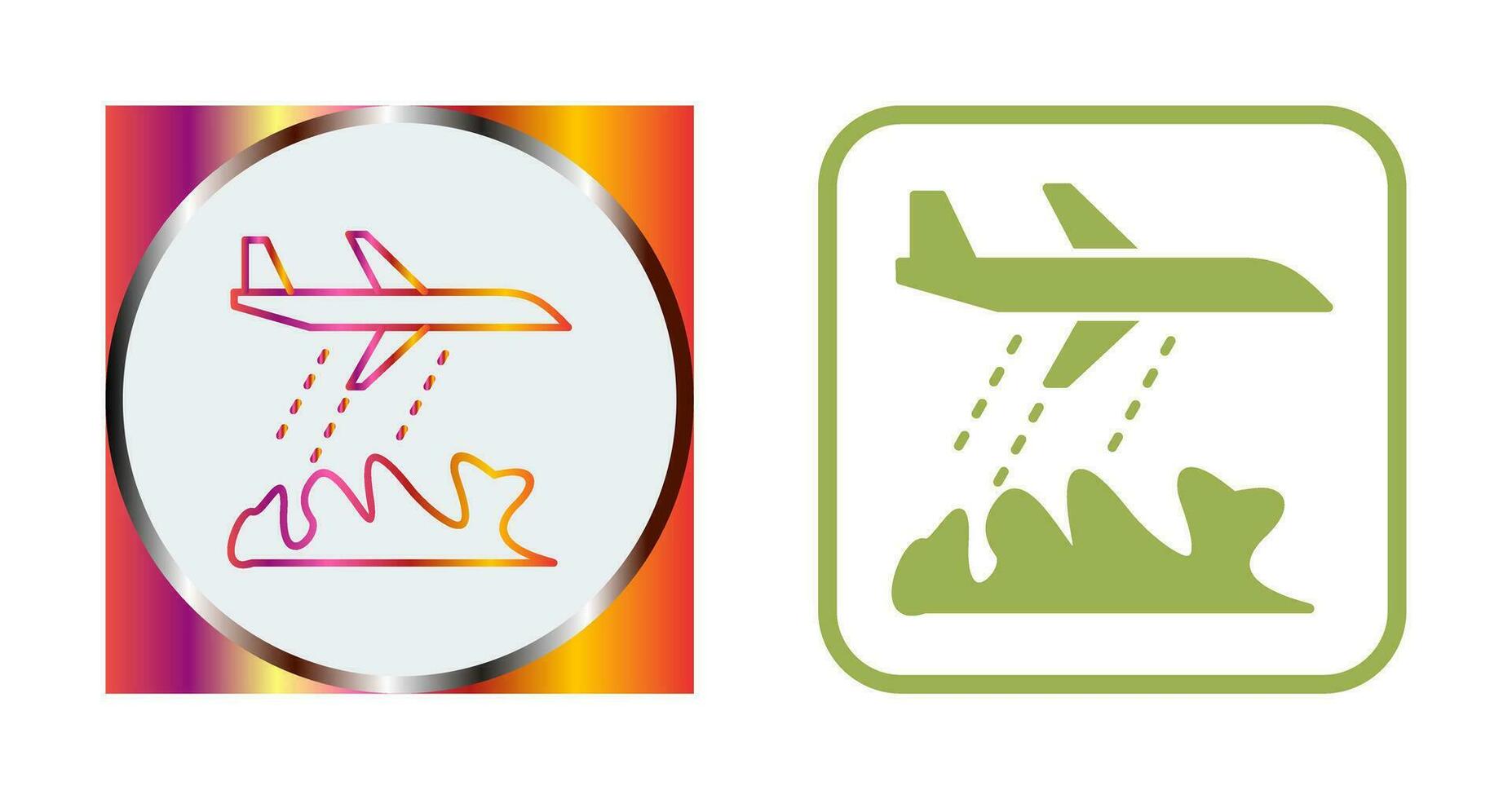 Unique Firefighter Plane Vector Icon