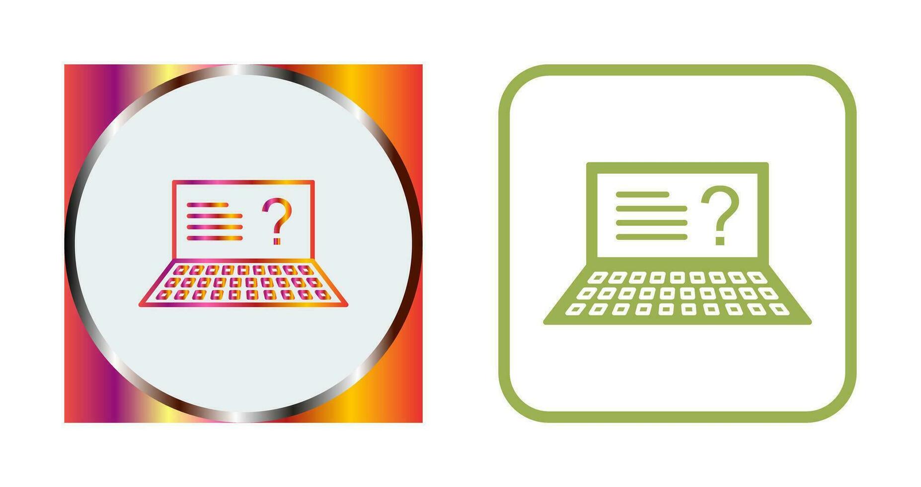 Unique Online Exam Vector Icon