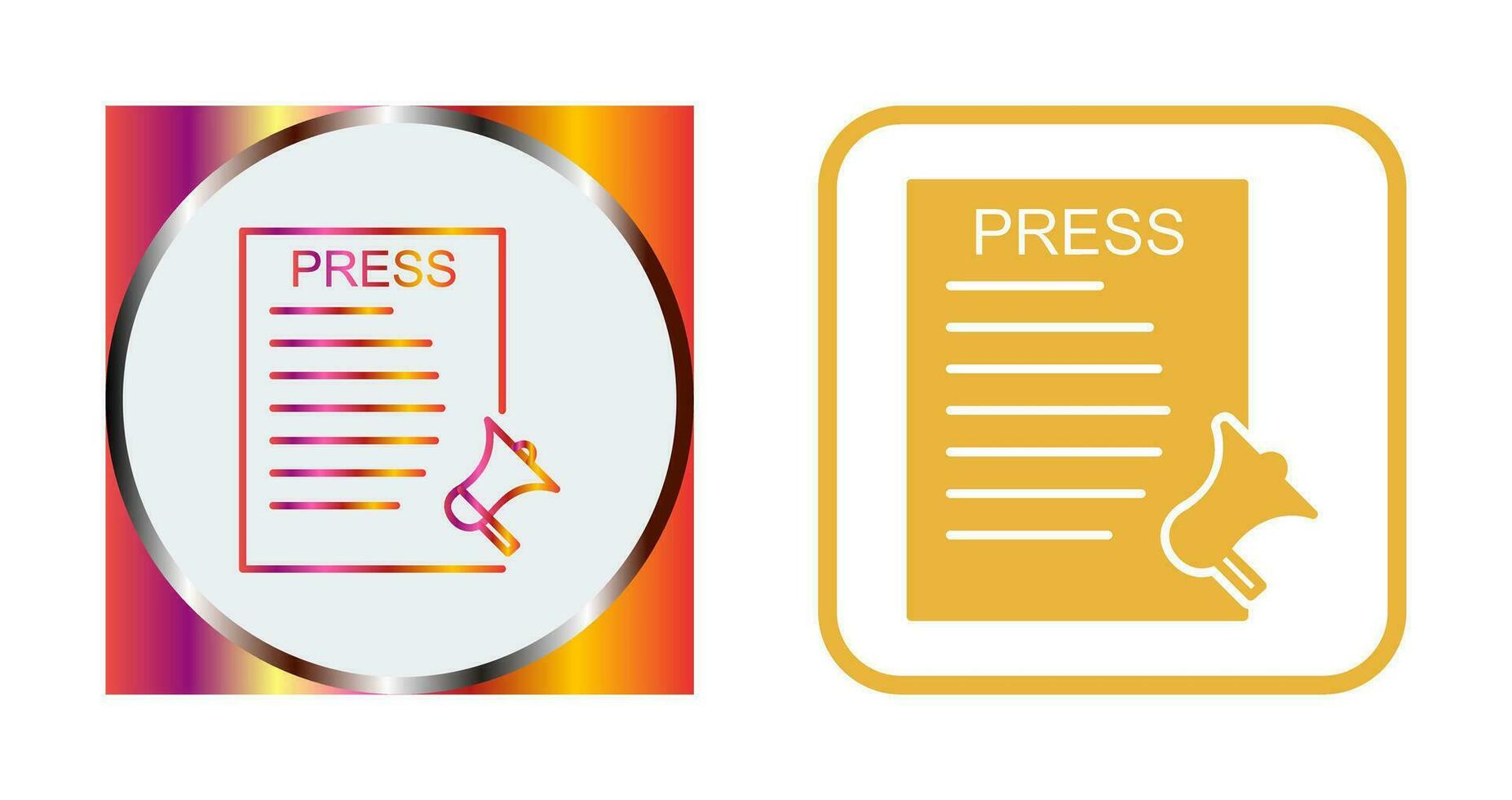 Unique Press Releases Vector Icon