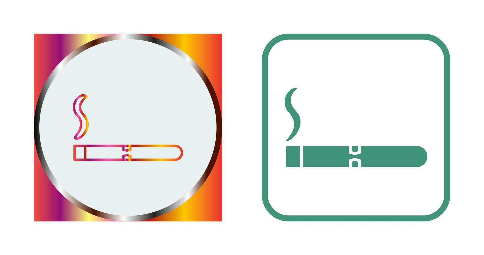 Unique Lit Cigar Vector Icon