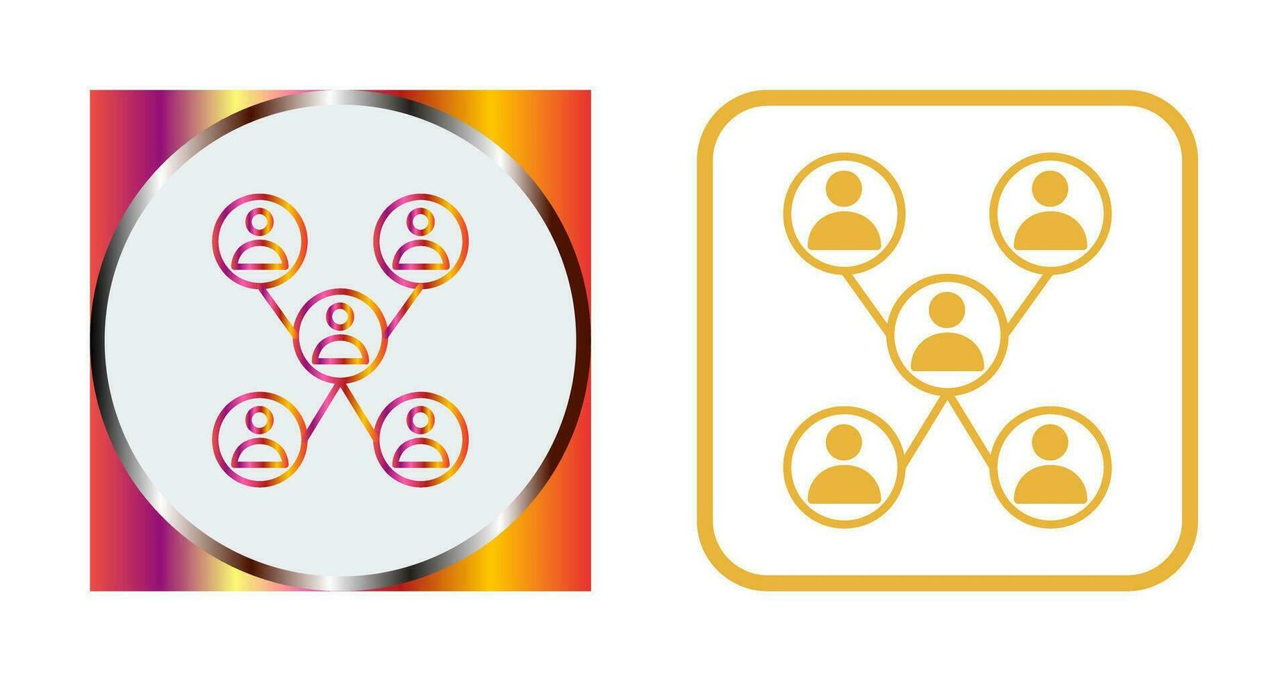 Unique Company Network Vector Icon