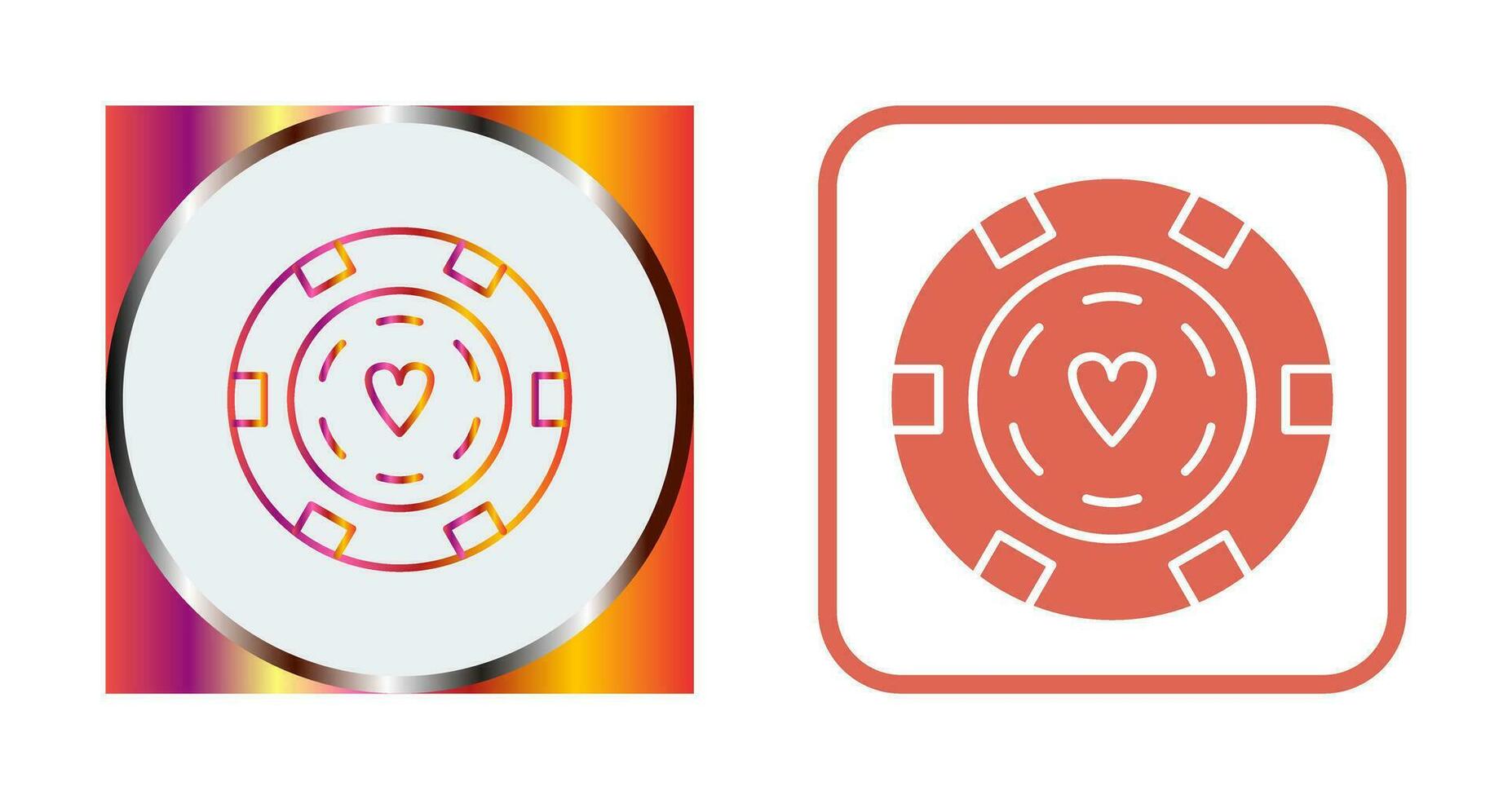 Unique Poker Chips Vector Icon