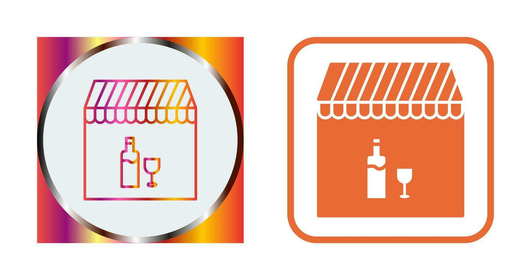 Unique Cafe and Bar Vector Icon