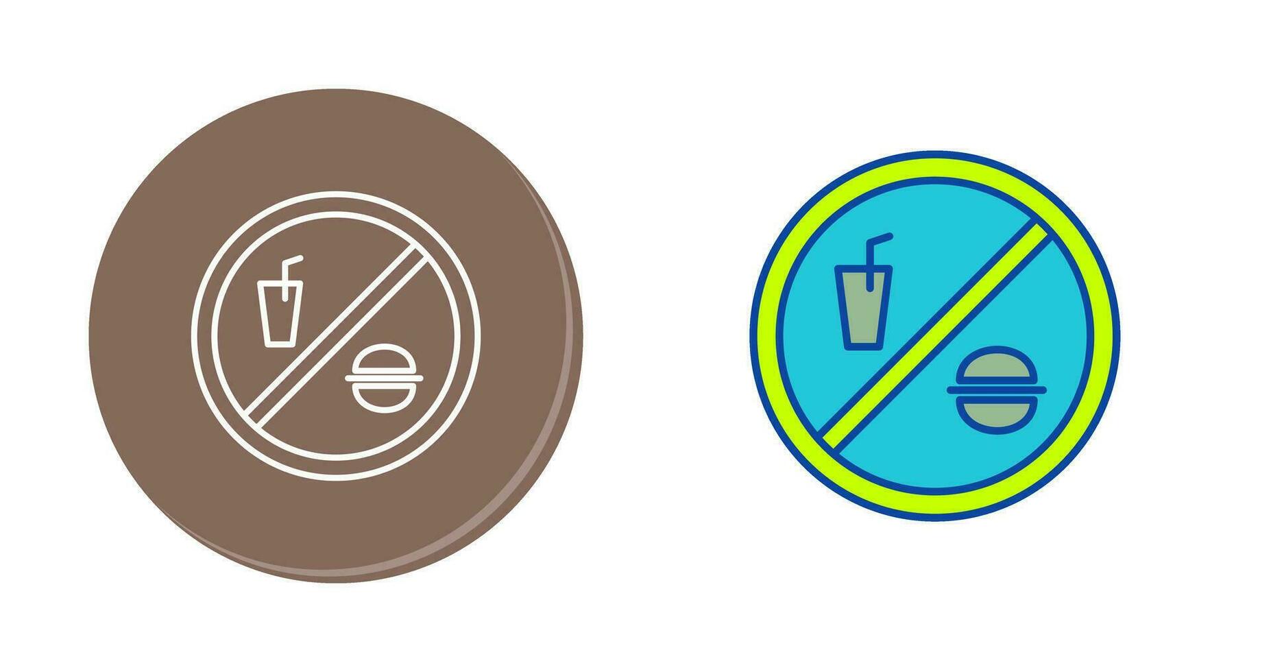 No Food or Drinks Vector Icon