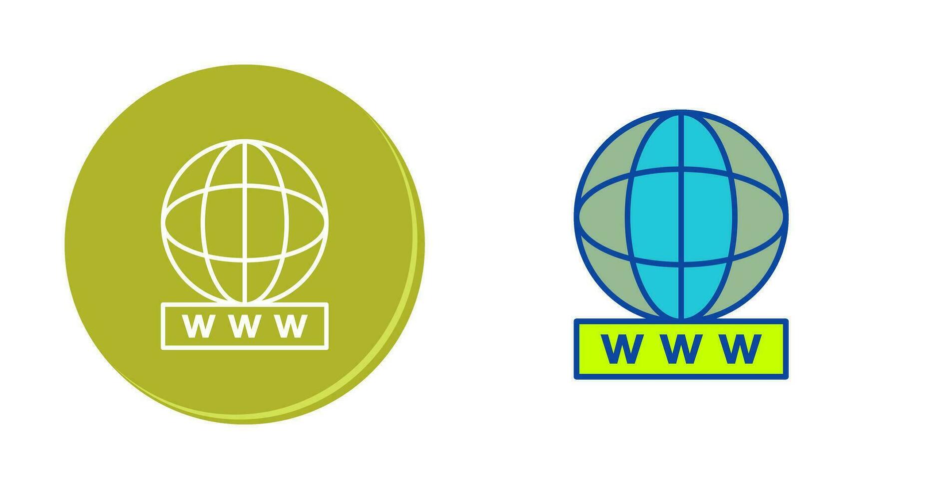 icono de vector de world wide web único