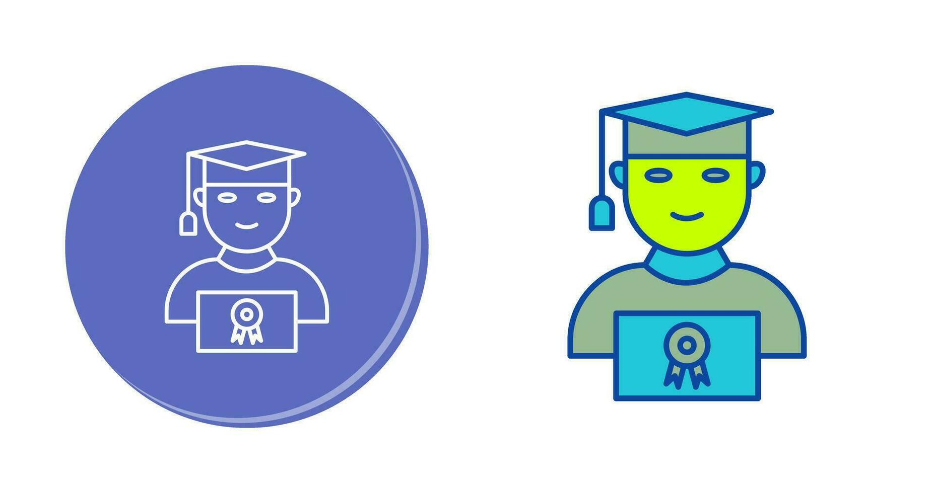 Unique Student Holding Degree Vector Icon