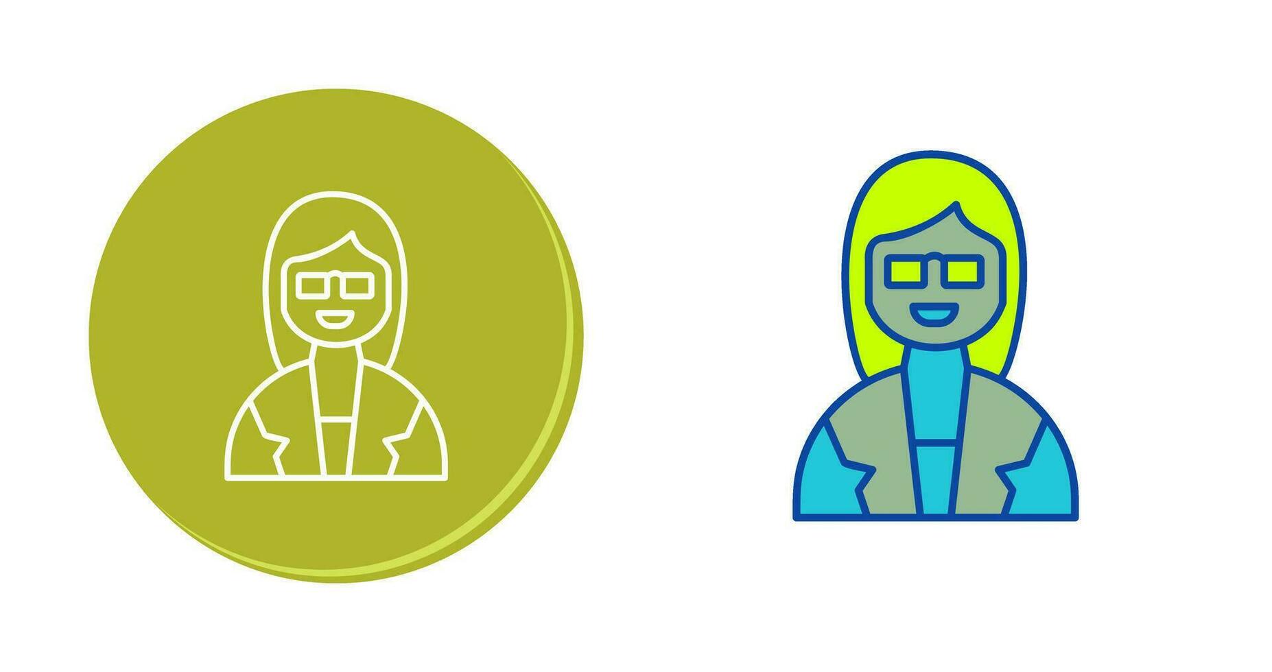 Unique Female Professor Vector Icon