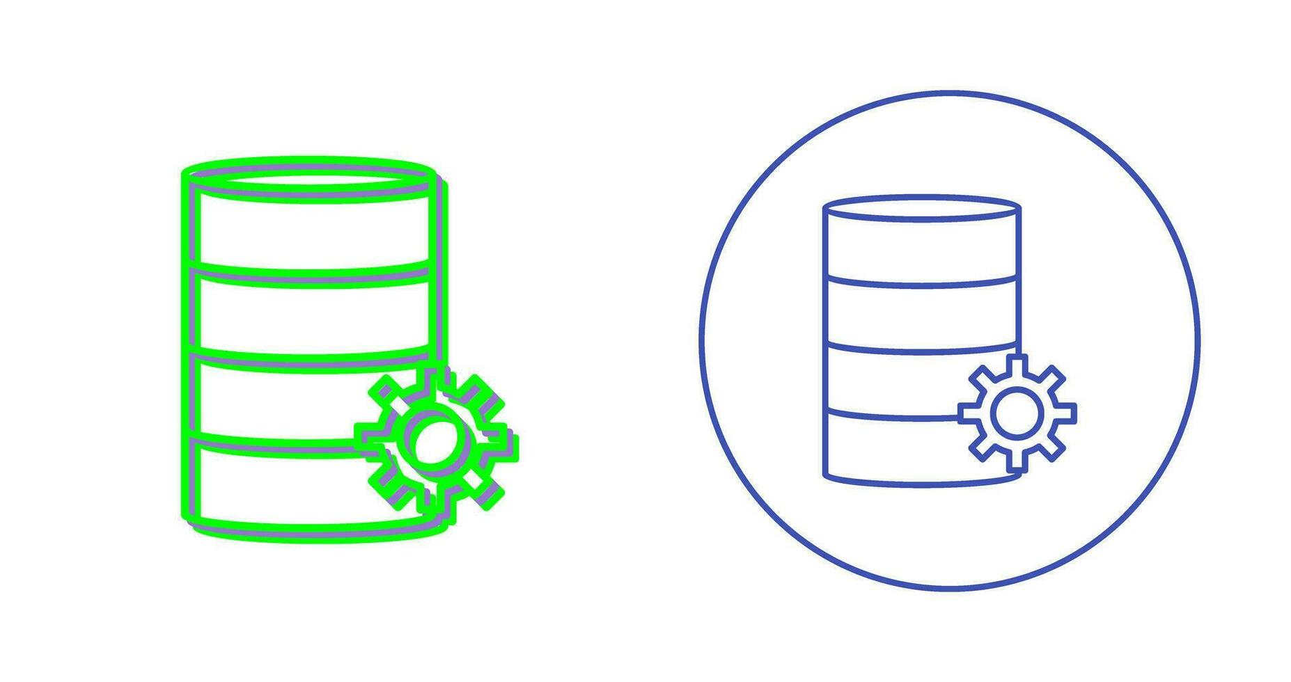 Unique Database Management Vector Icon