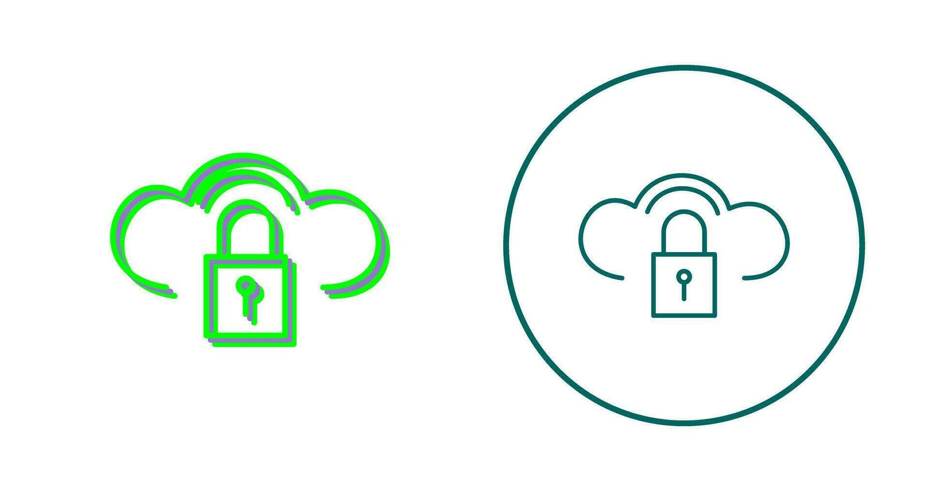 Secure Cloud Vector Icon