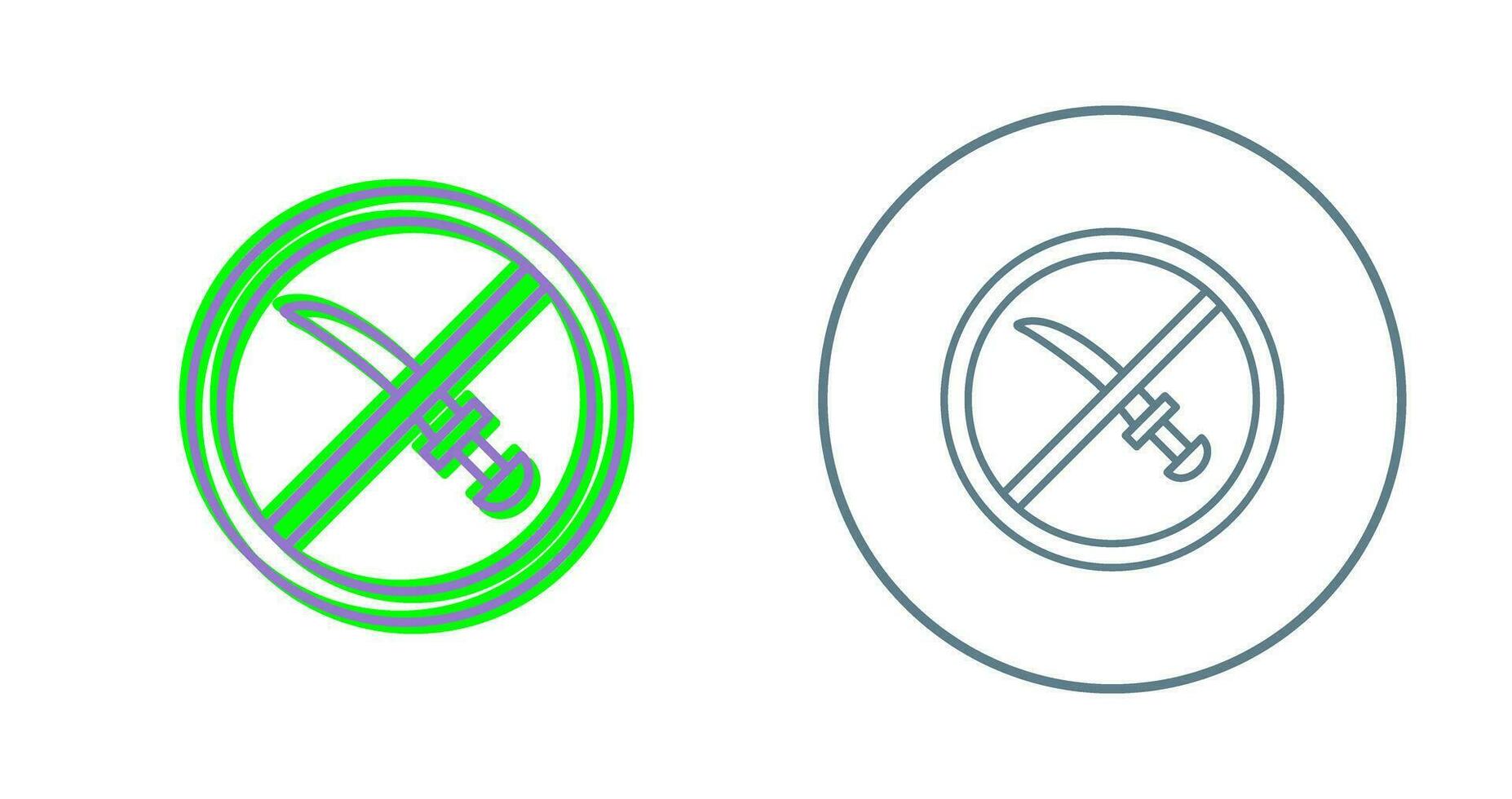 No Weapons Vector Icon